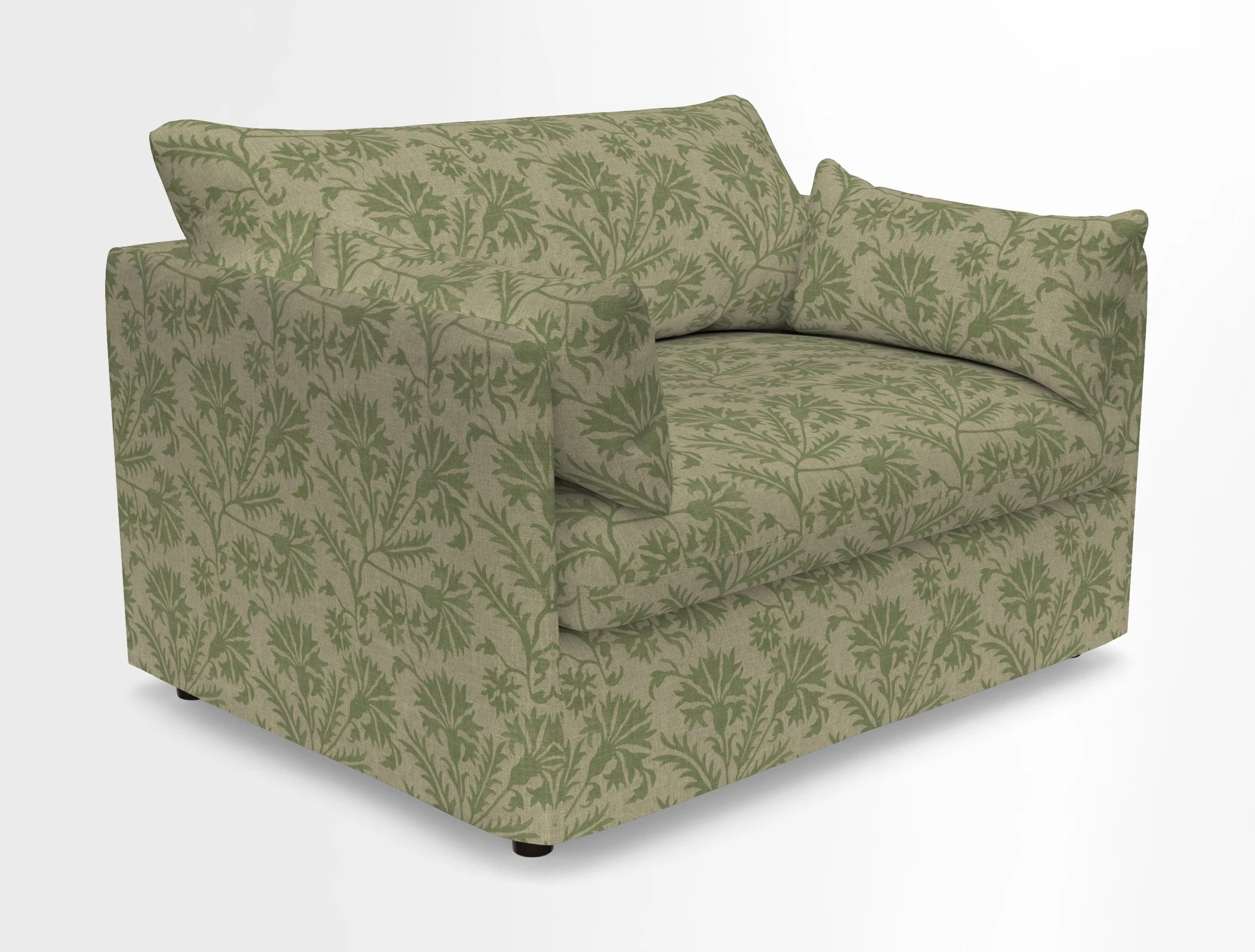 Madehurst Snuggler in Two Tone Plain Biscuit. Loose cover option available