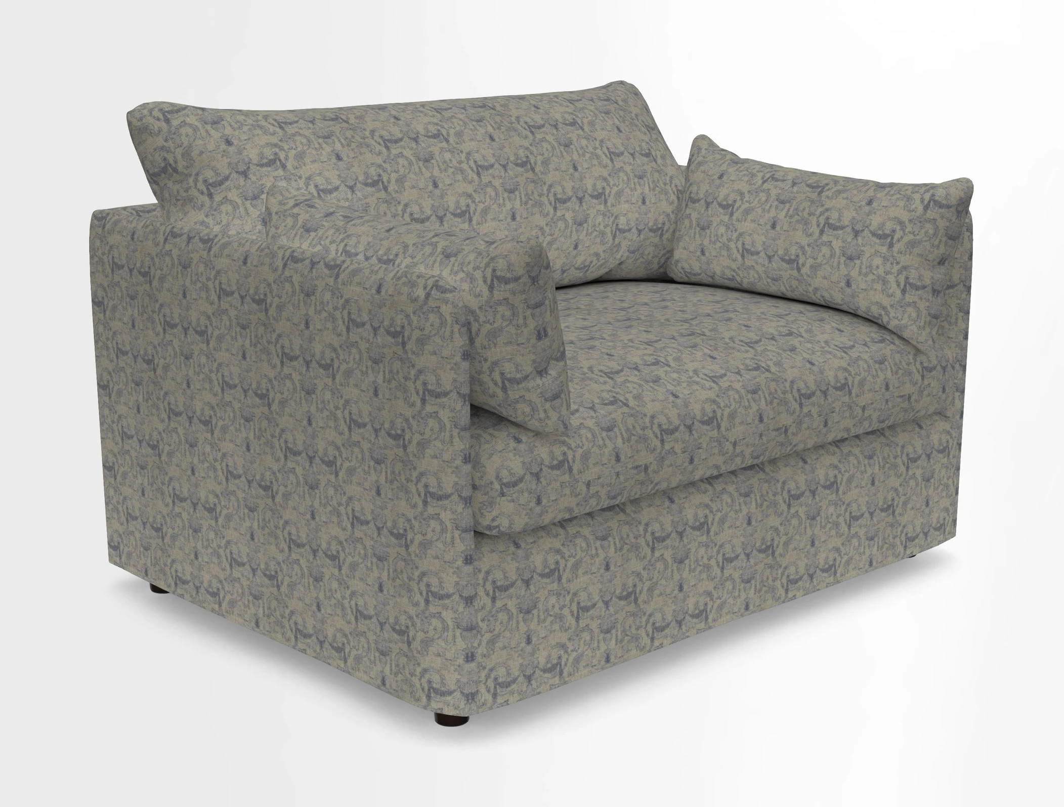 Madehurst Snuggler in Two Tone Plain Biscuit. Loose cover option available