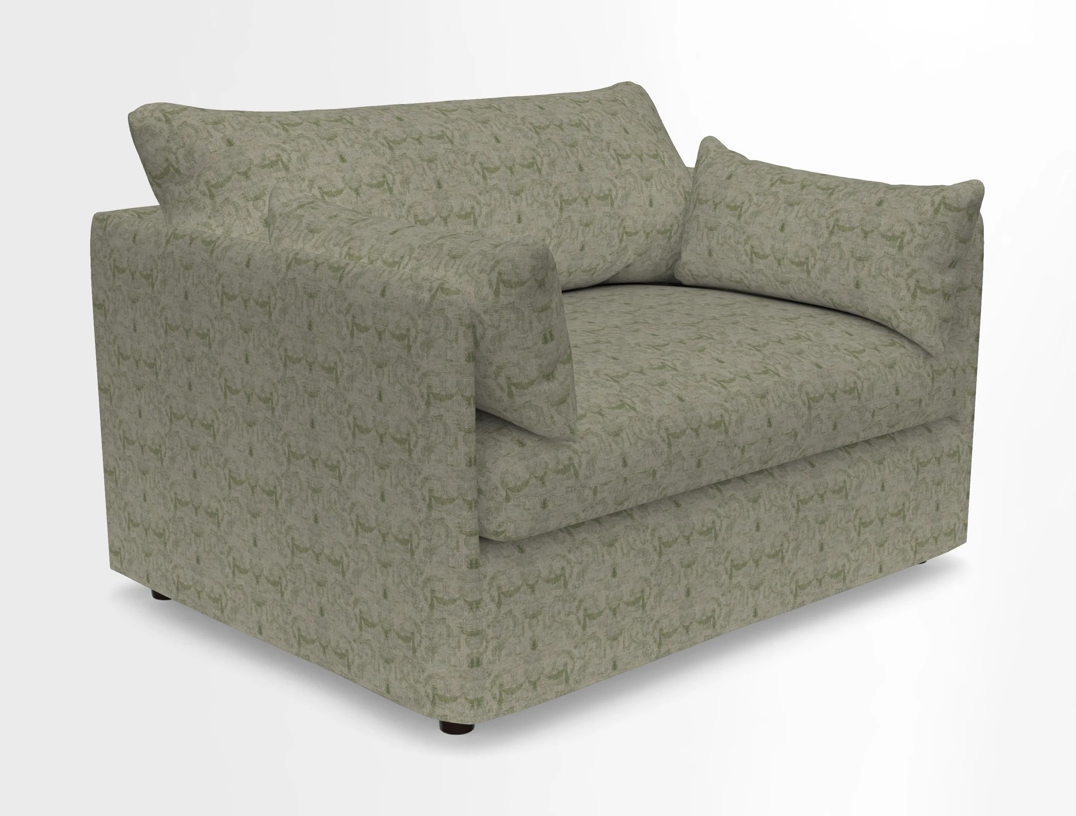 Madehurst Snuggler in Two Tone Plain Biscuit. Loose cover option available