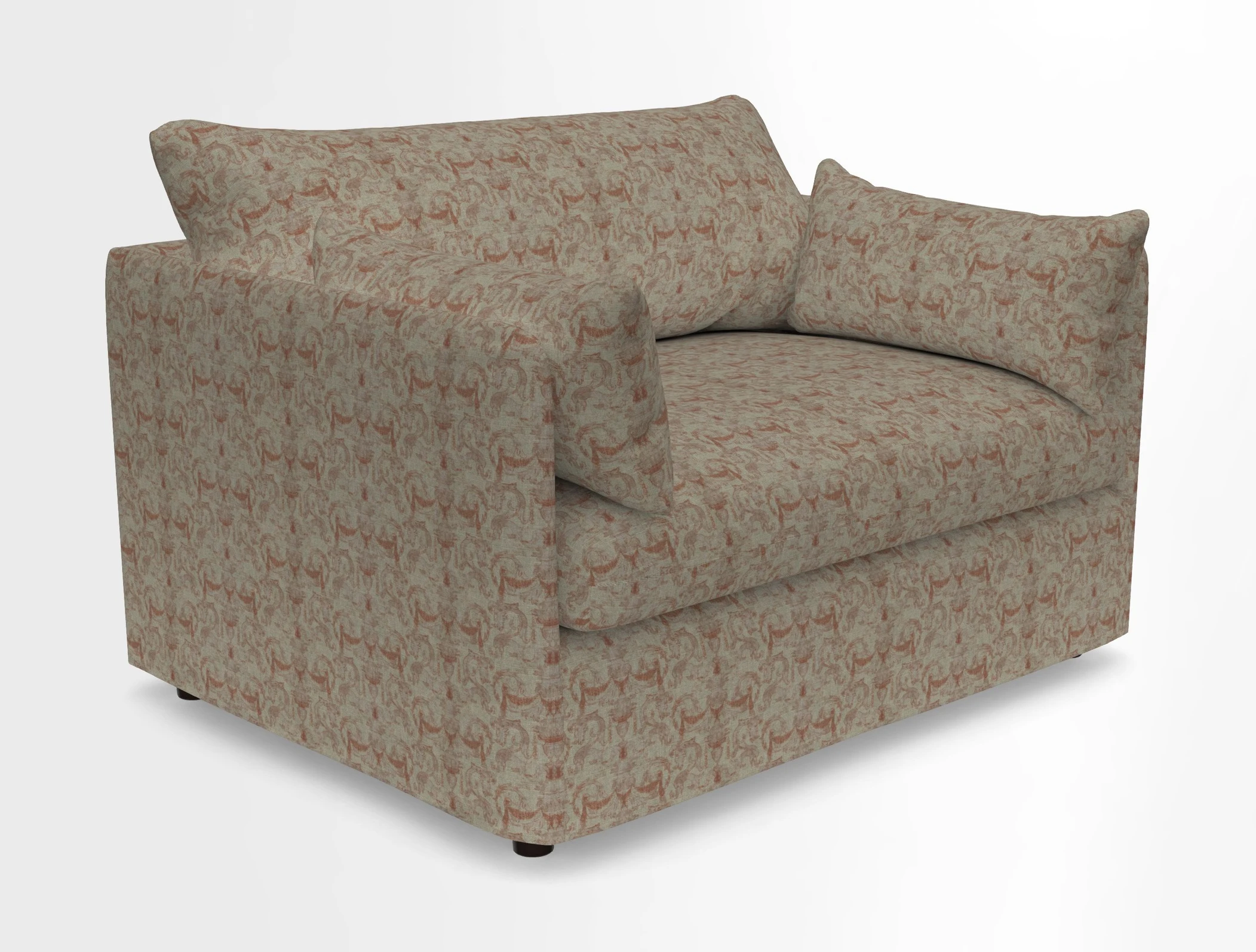 Madehurst Snuggler in Two Tone Plain Biscuit. Loose cover option available