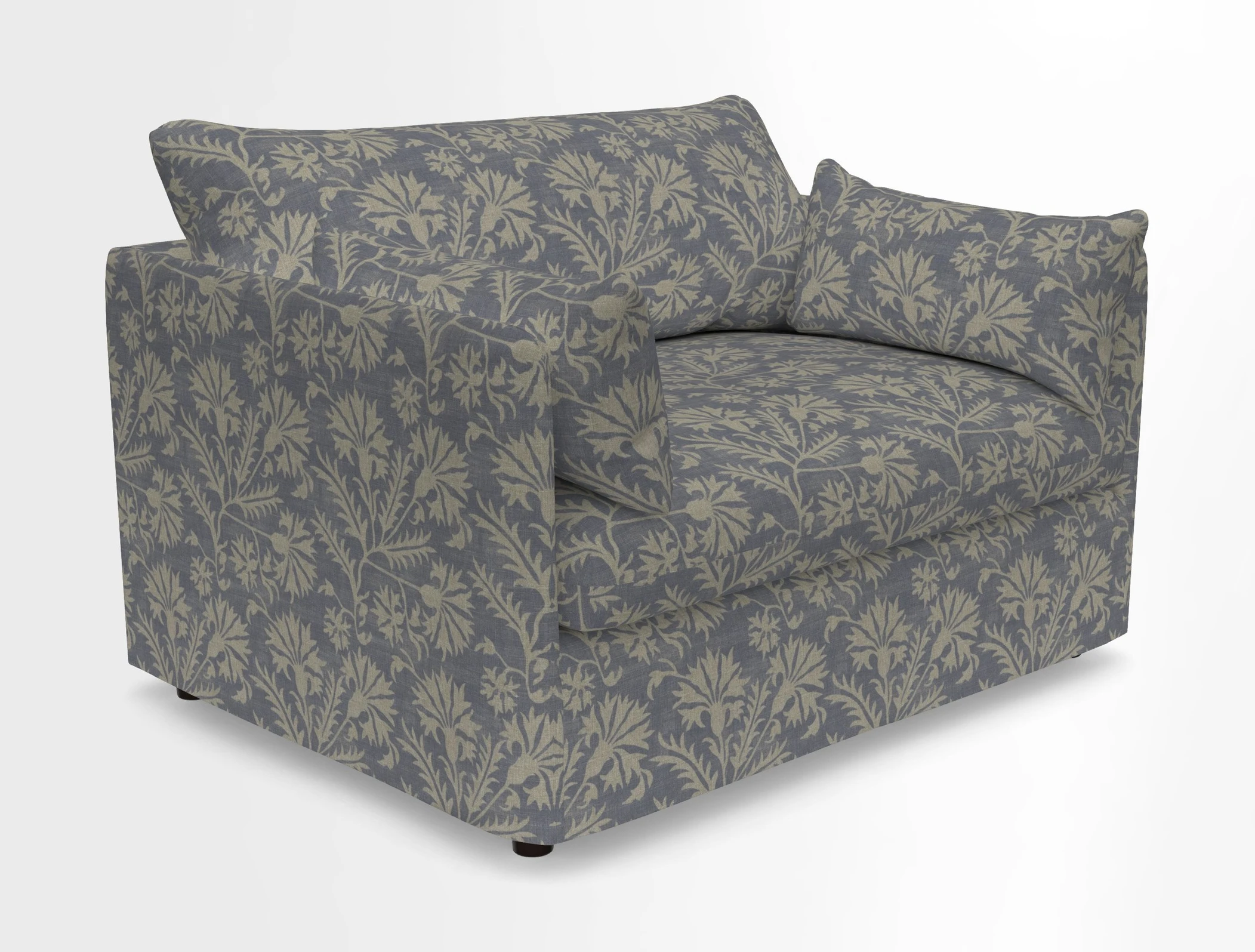 Madehurst Snuggler in Two Tone Plain Biscuit. Loose cover option available