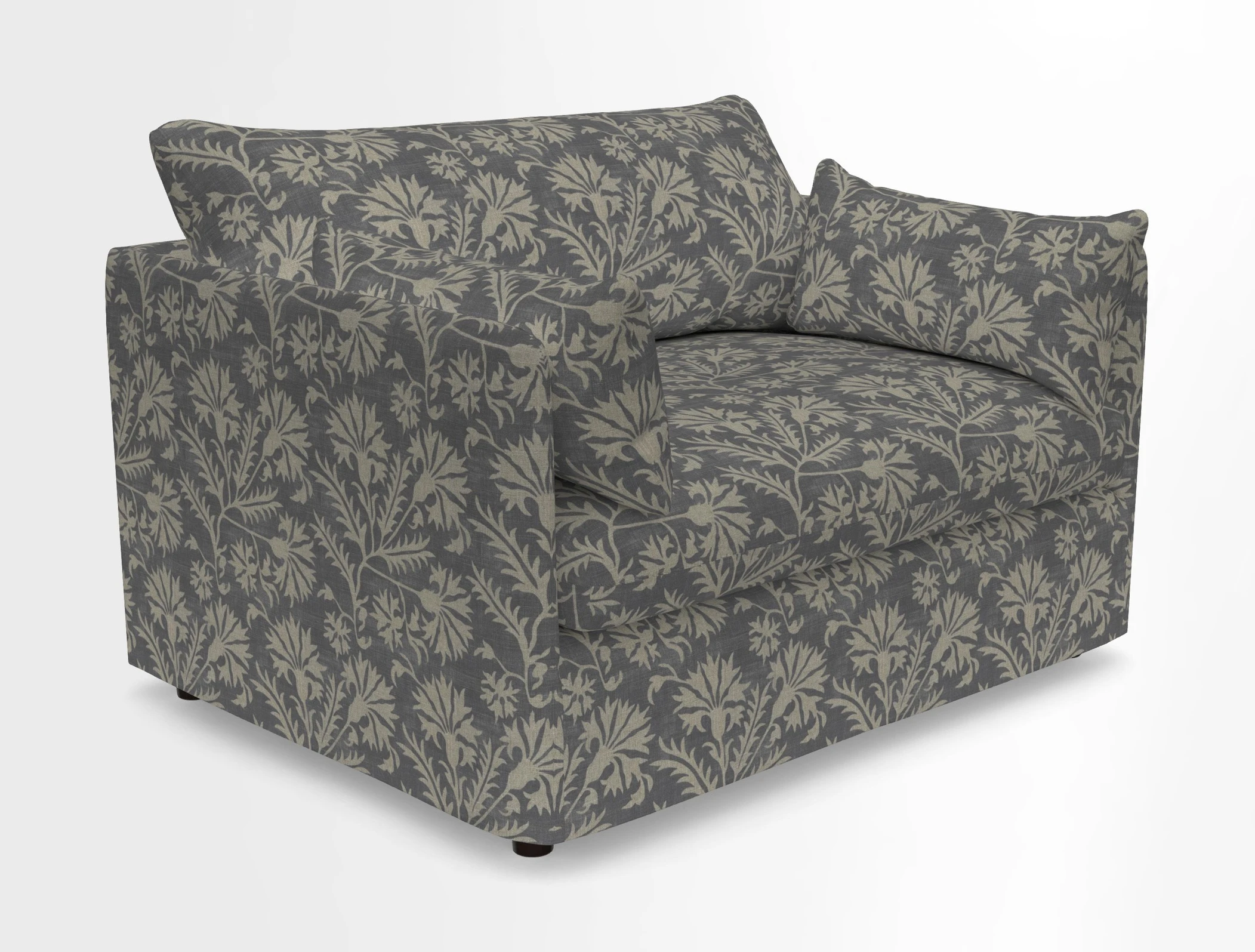 Madehurst Snuggler in Two Tone Plain Biscuit. Loose cover option available