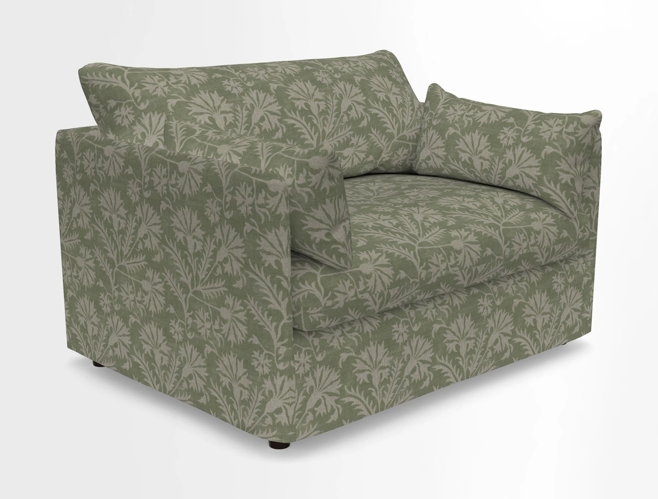 Madehurst Snuggler in Two Tone Plain Biscuit. Loose cover option available