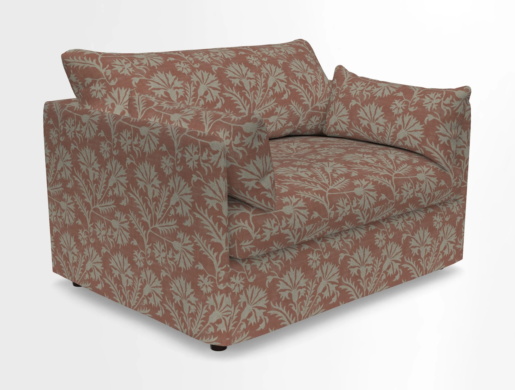 Madehurst Snuggler in Two Tone Plain Biscuit. Loose cover option available
