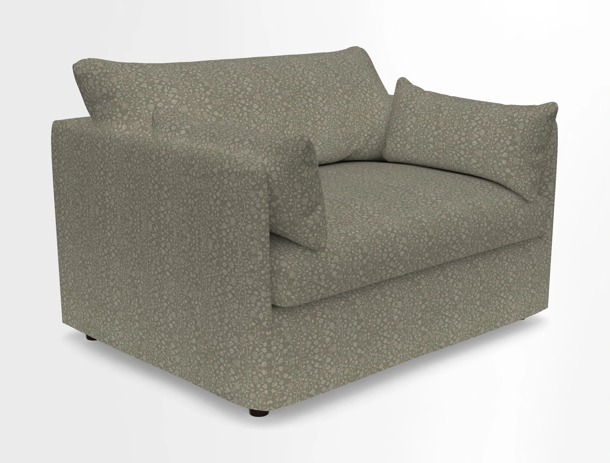 Madehurst Snuggler in Two Tone Plain Biscuit. Loose cover option available