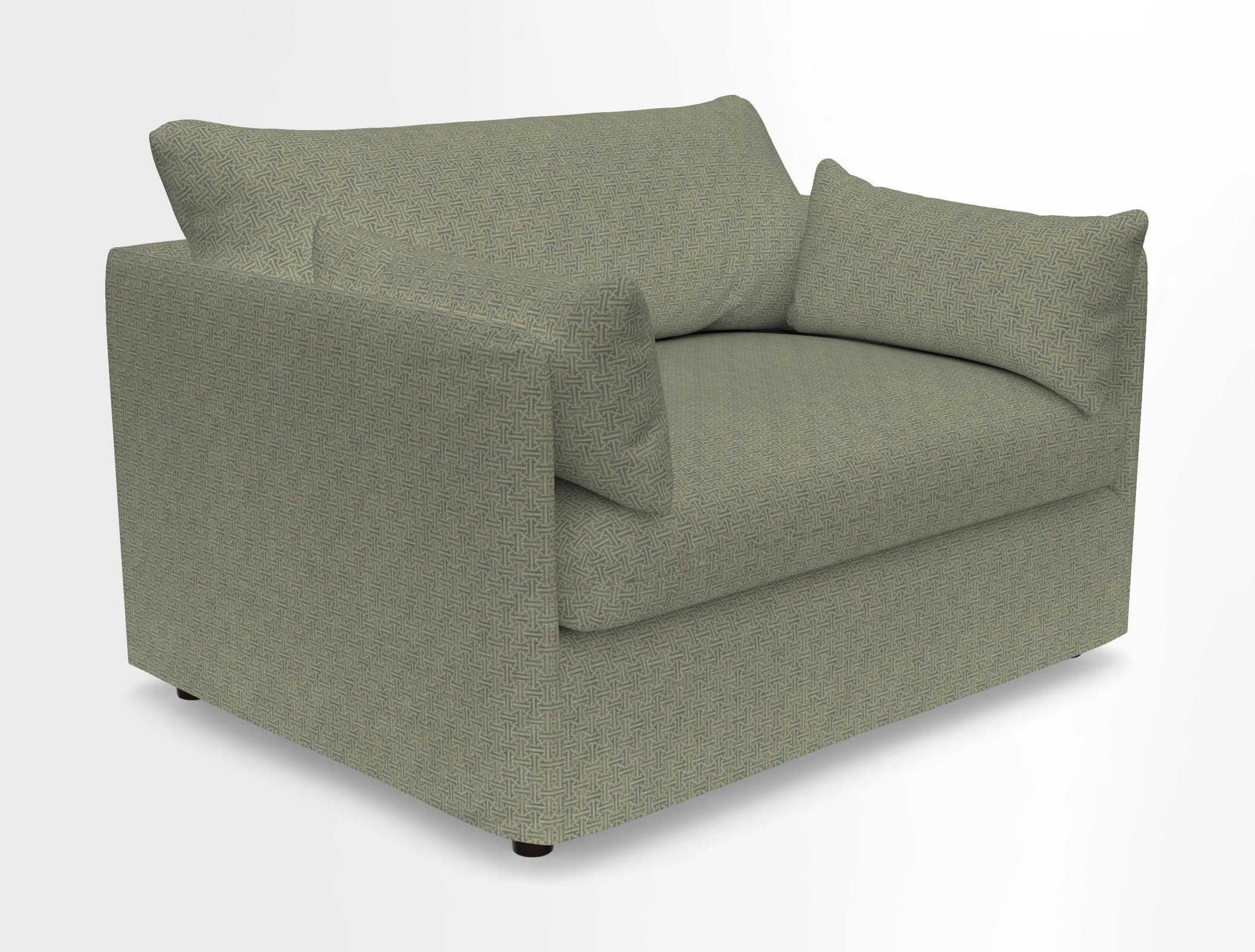 Madehurst Snuggler in Two Tone Plain Biscuit. Loose cover option available