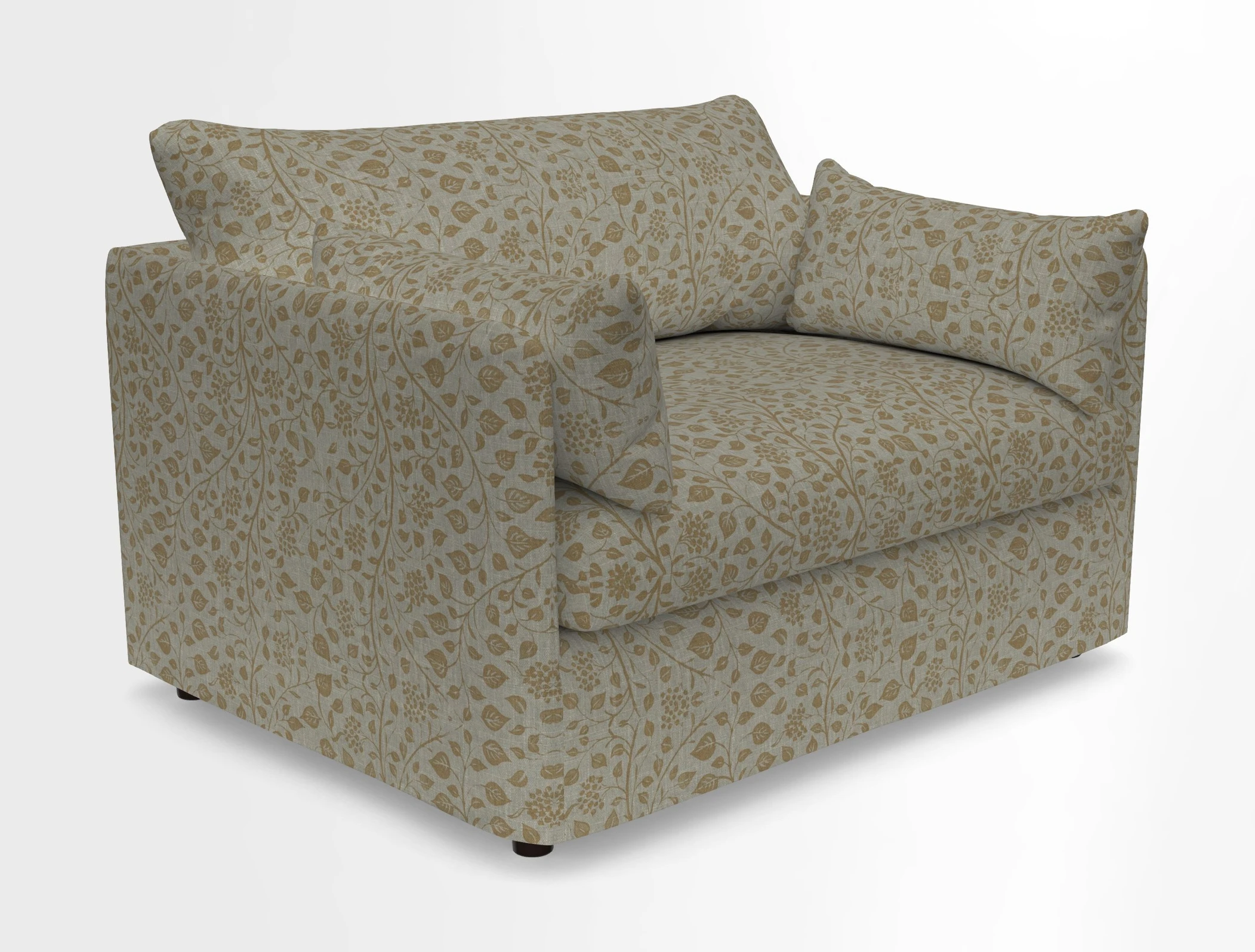Madehurst Snuggler in Two Tone Plain Biscuit. Loose cover option available