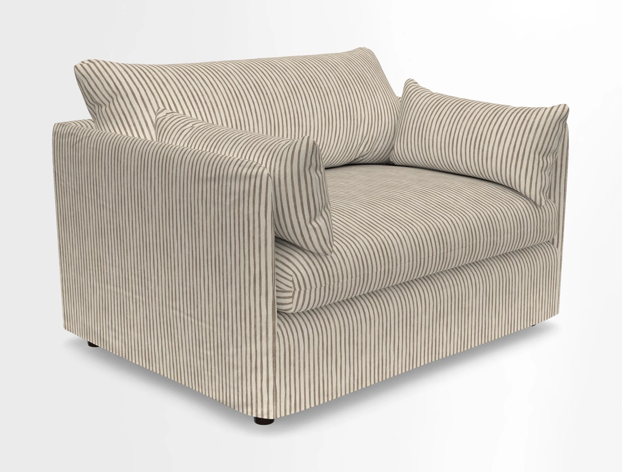 Madehurst Snuggler in Two Tone Plain Biscuit. Loose cover option available