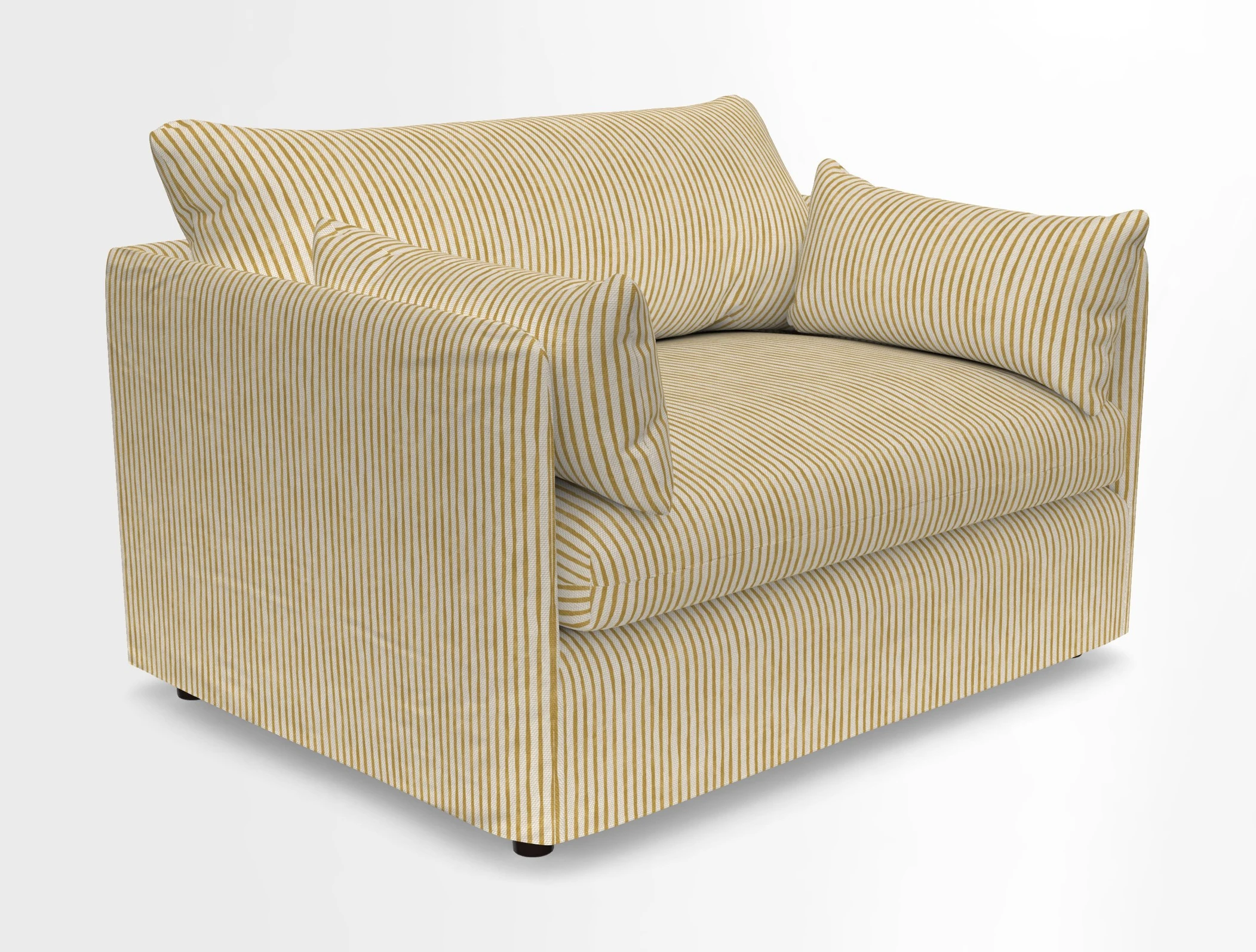 Madehurst Snuggler in Two Tone Plain Biscuit. Loose cover option available