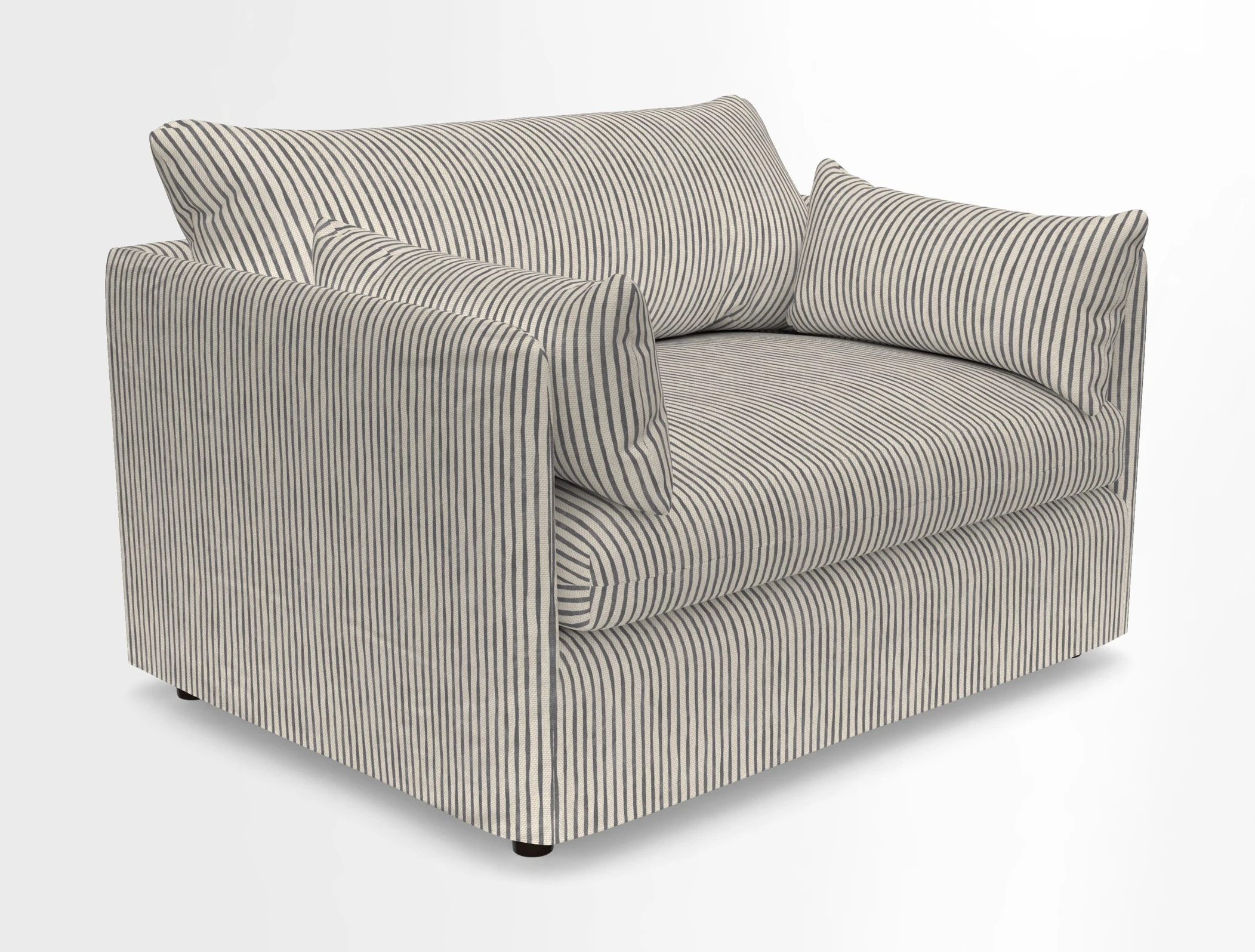 Madehurst Snuggler in Two Tone Plain Biscuit. Loose cover option available