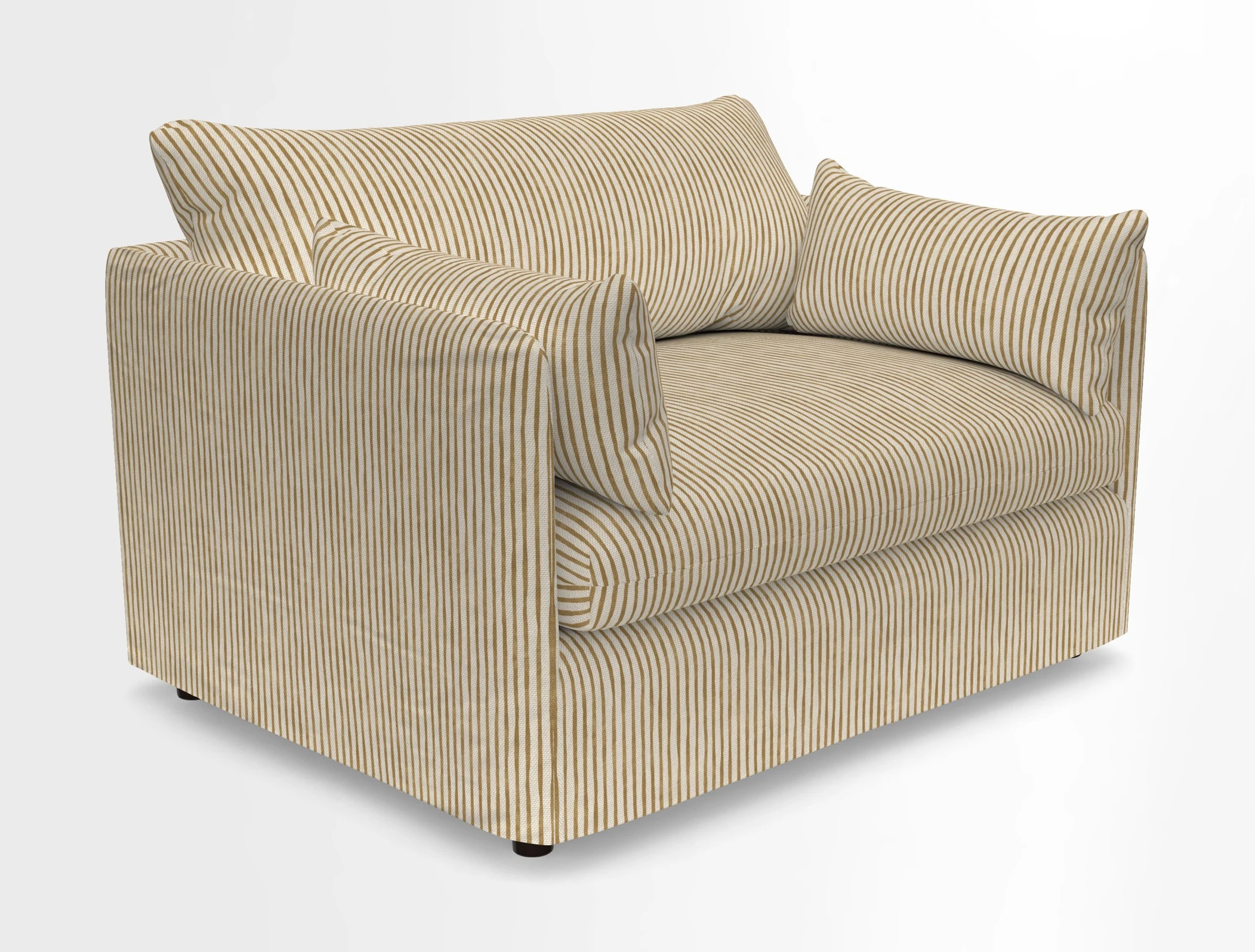 Madehurst Snuggler in Two Tone Plain Biscuit. Loose cover option available