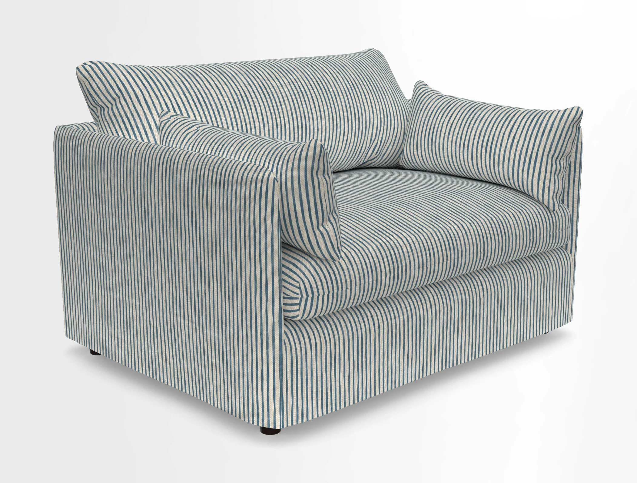 Madehurst Snuggler in Two Tone Plain Biscuit. Loose cover option available