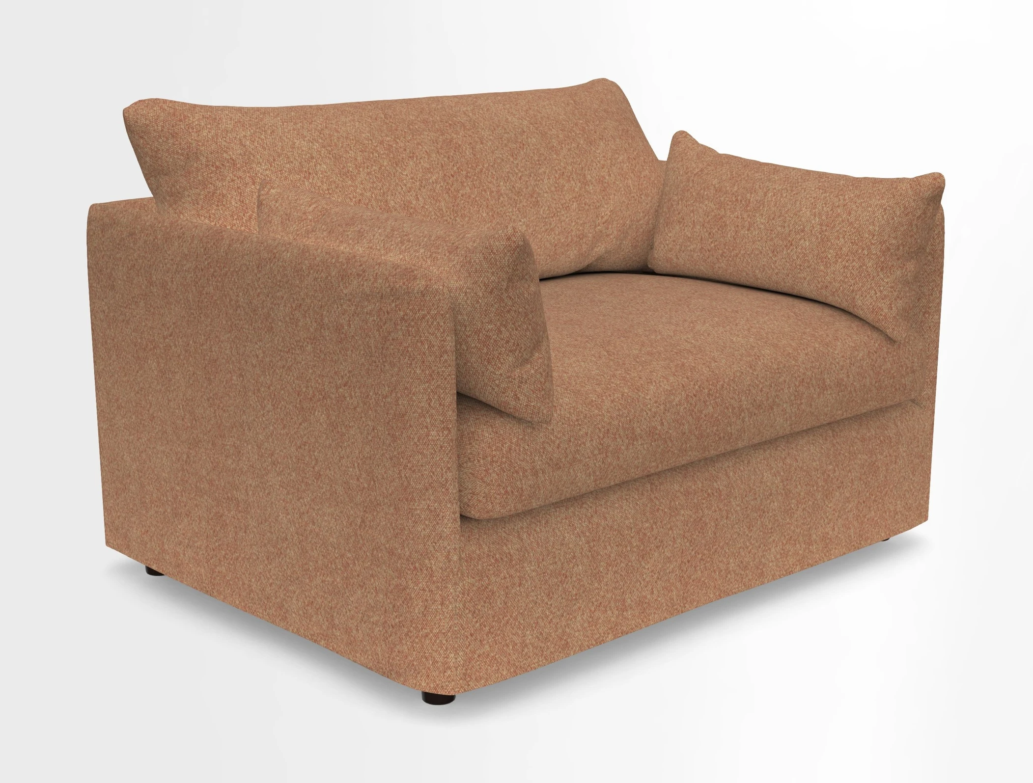 Madehurst Snuggler in Two Tone Plain Biscuit. Loose cover option available