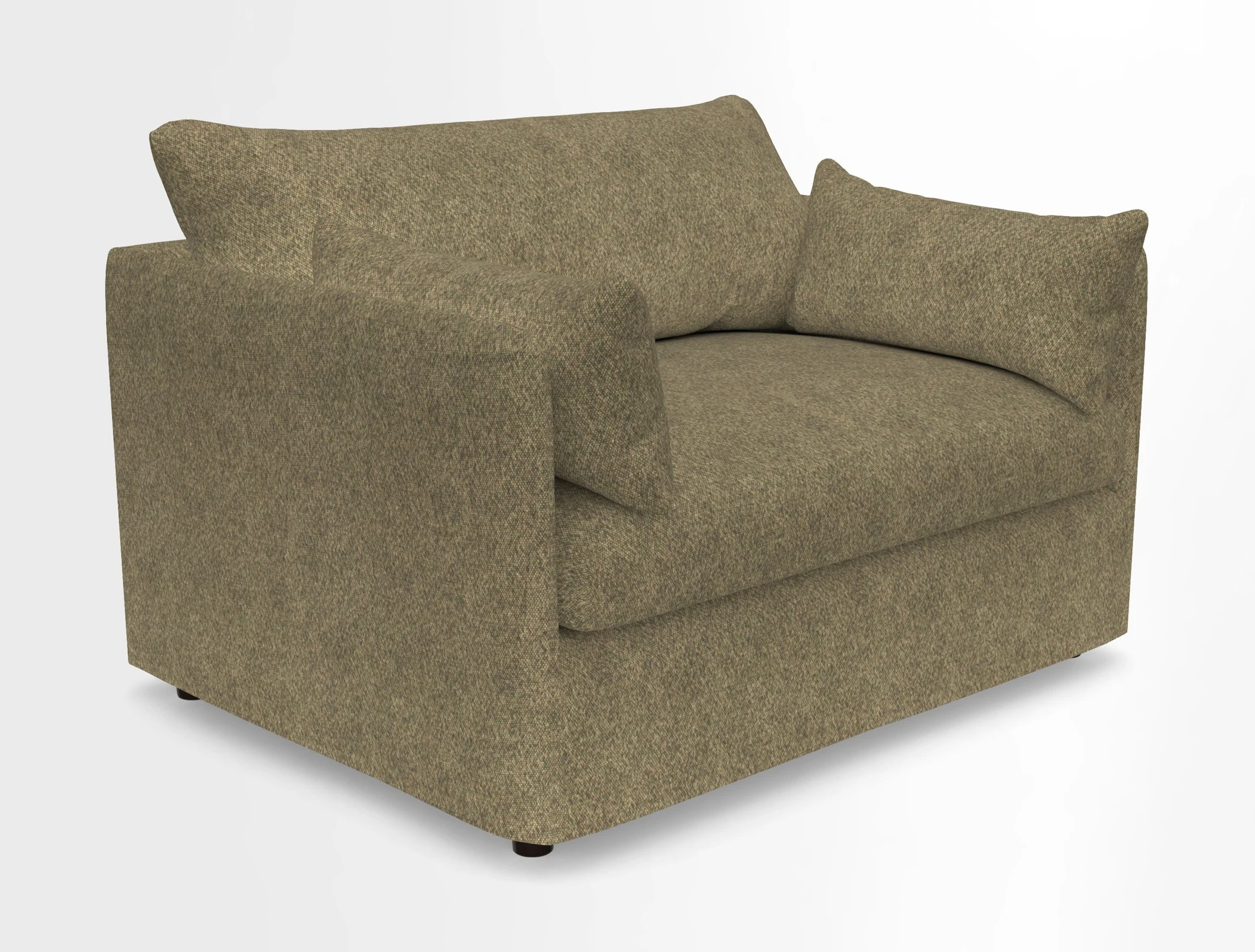 Madehurst Snuggler in Two Tone Plain Biscuit. Loose cover option available