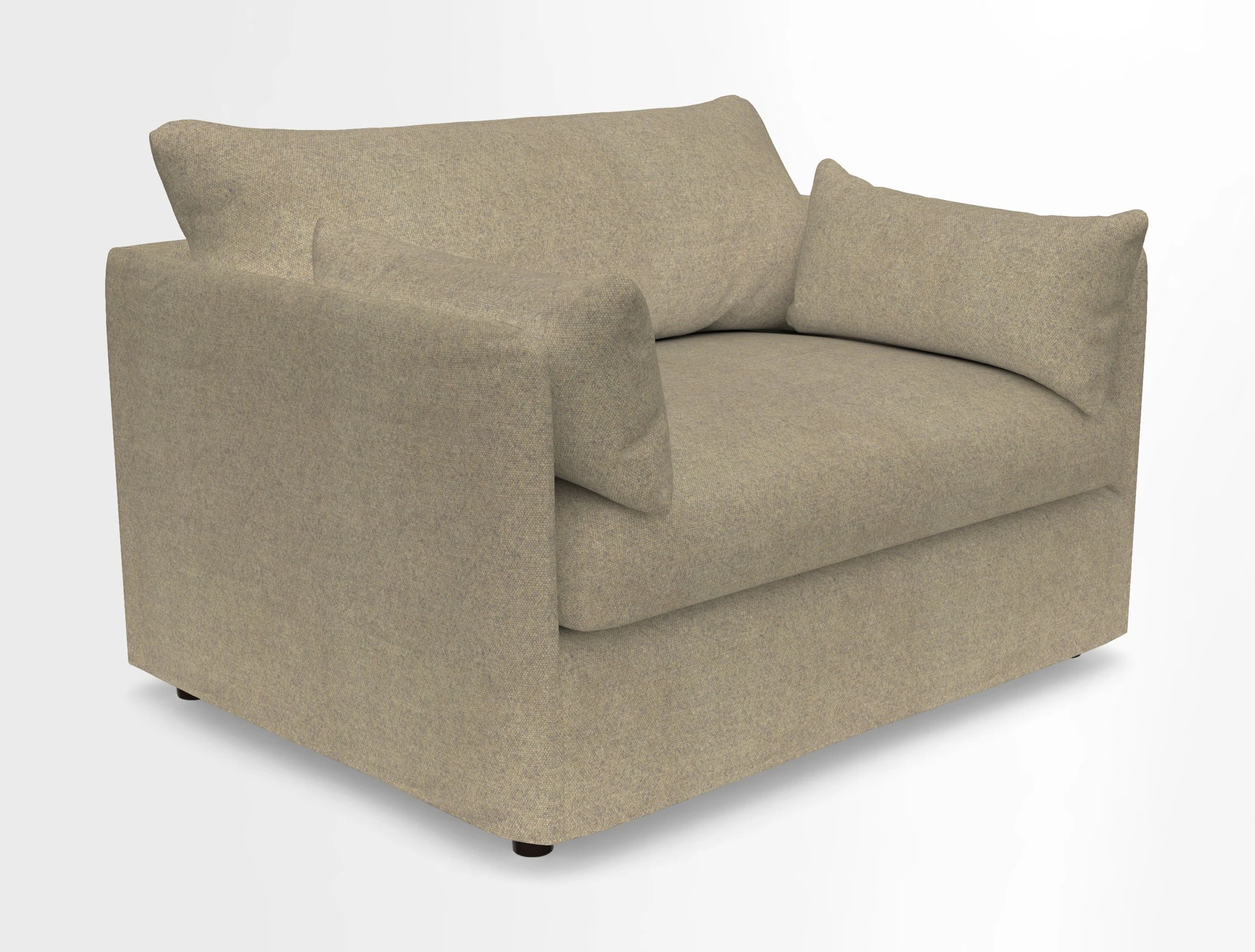Madehurst Snuggler in Two Tone Plain Biscuit. Loose cover option available