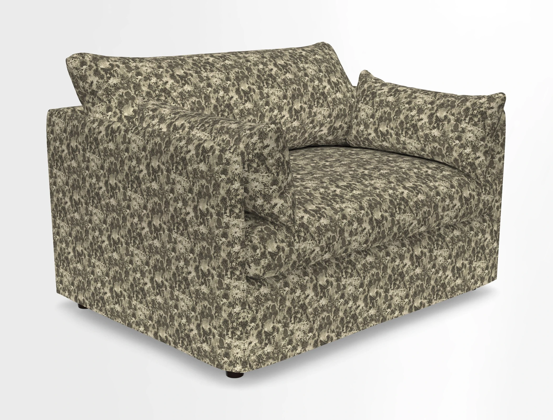 Madehurst Snuggler in Two Tone Plain Biscuit. Loose cover option available