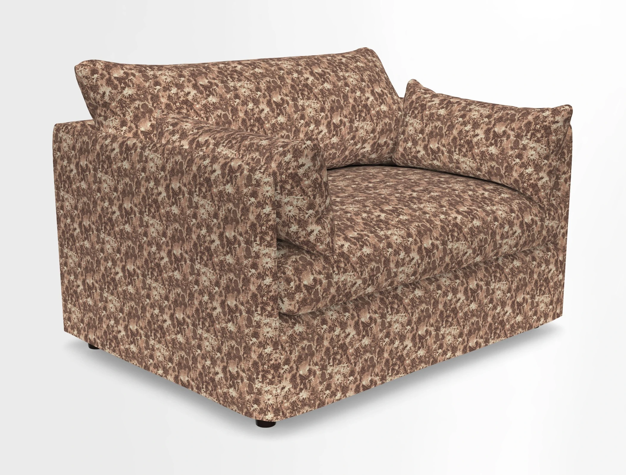 Madehurst Snuggler in Two Tone Plain Biscuit. Loose cover option available
