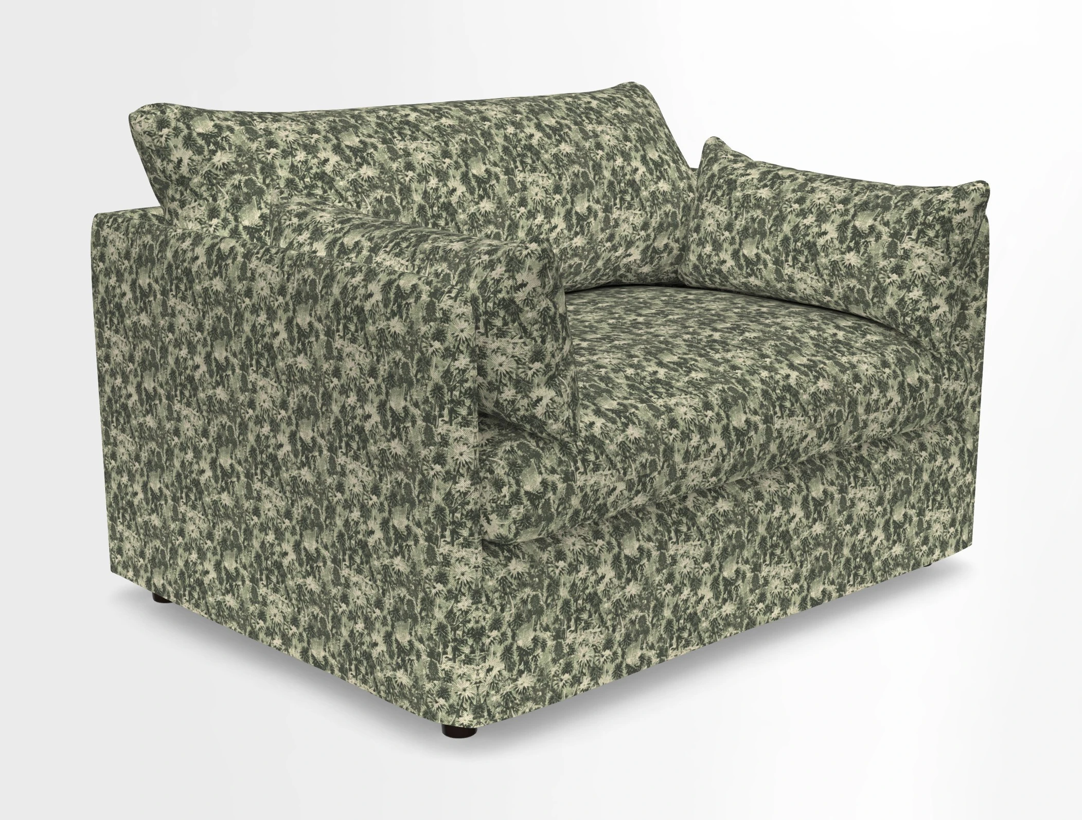 Madehurst Snuggler in Two Tone Plain Biscuit. Loose cover option available