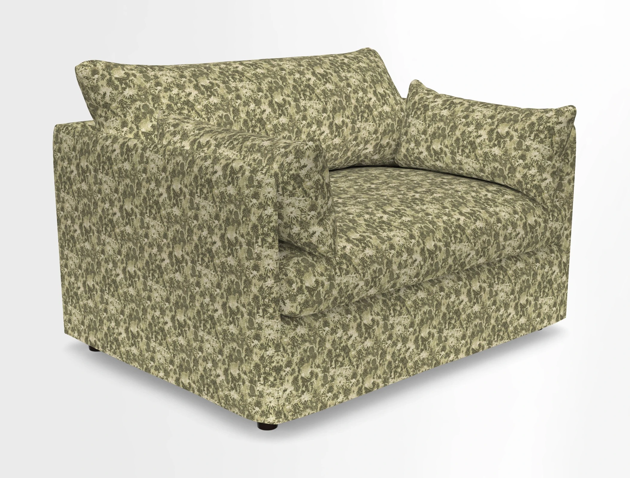 Madehurst Snuggler in Two Tone Plain Biscuit. Loose cover option available