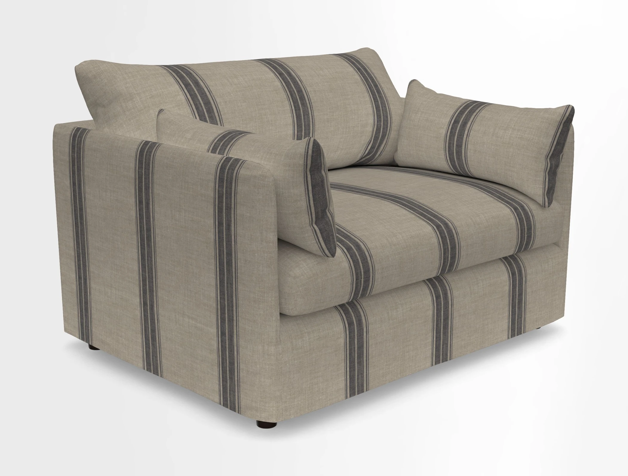 Madehurst Snuggler in Two Tone Plain Biscuit. Loose cover option available