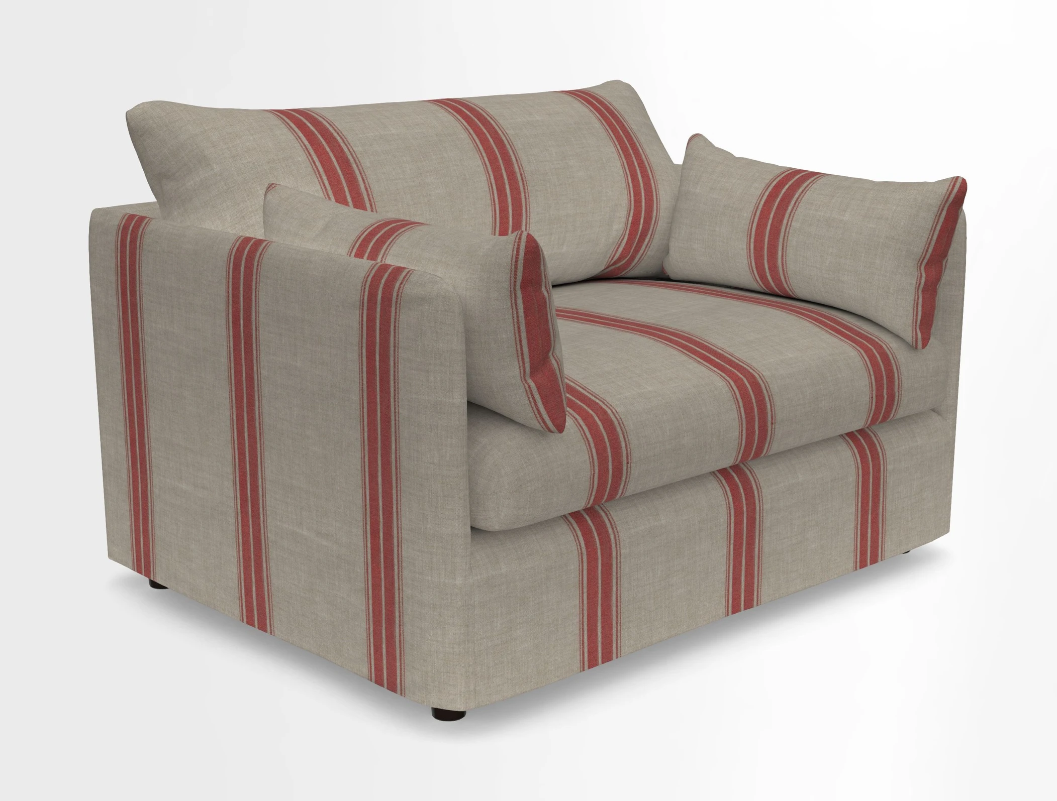 Madehurst Snuggler in Two Tone Plain Biscuit. Loose cover option available