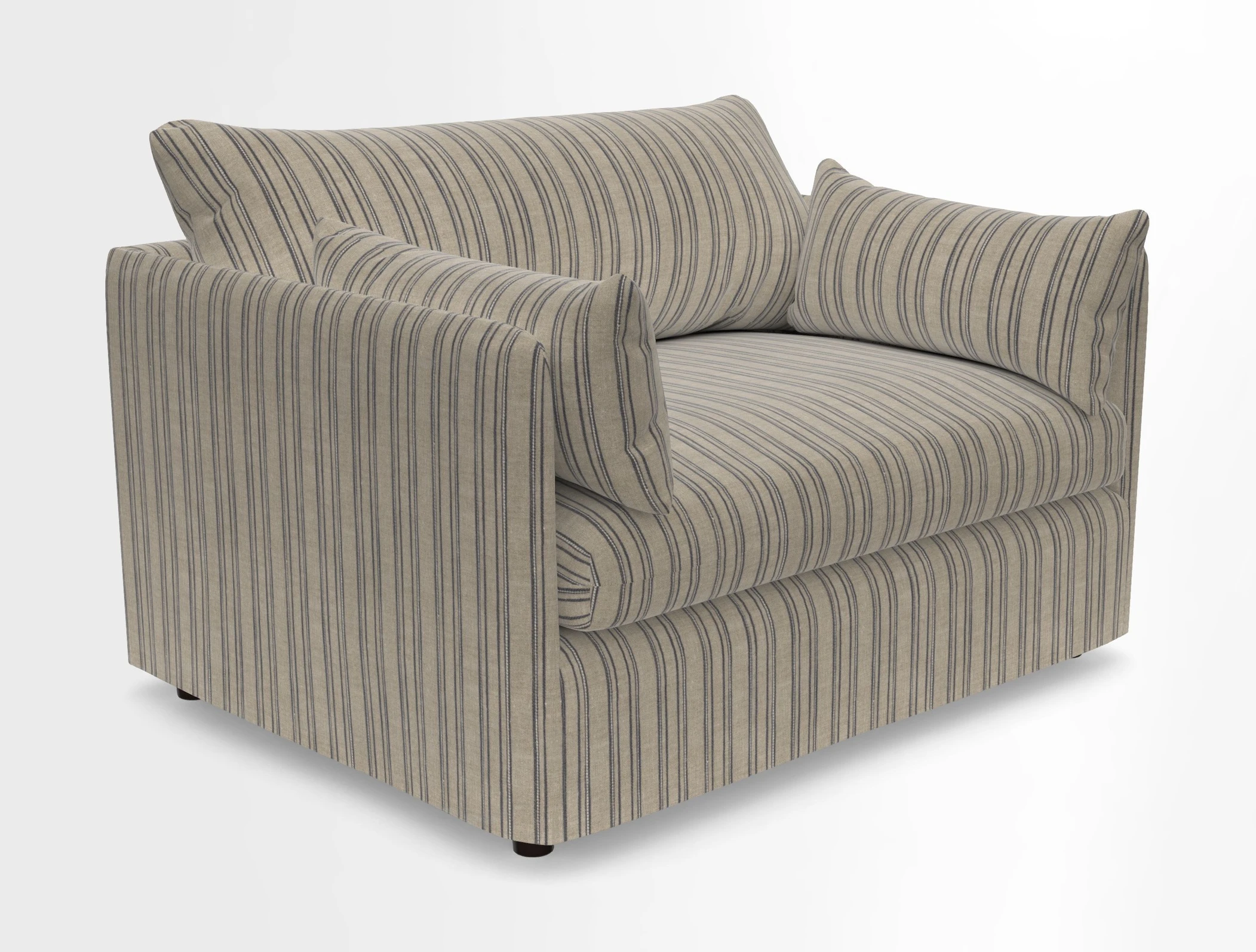 Madehurst Snuggler in Two Tone Plain Biscuit. Loose cover option available