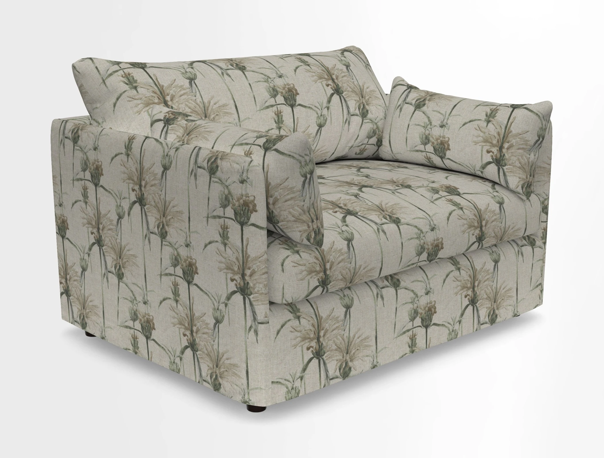 Madehurst Snuggler in Two Tone Plain Biscuit. Loose cover option available