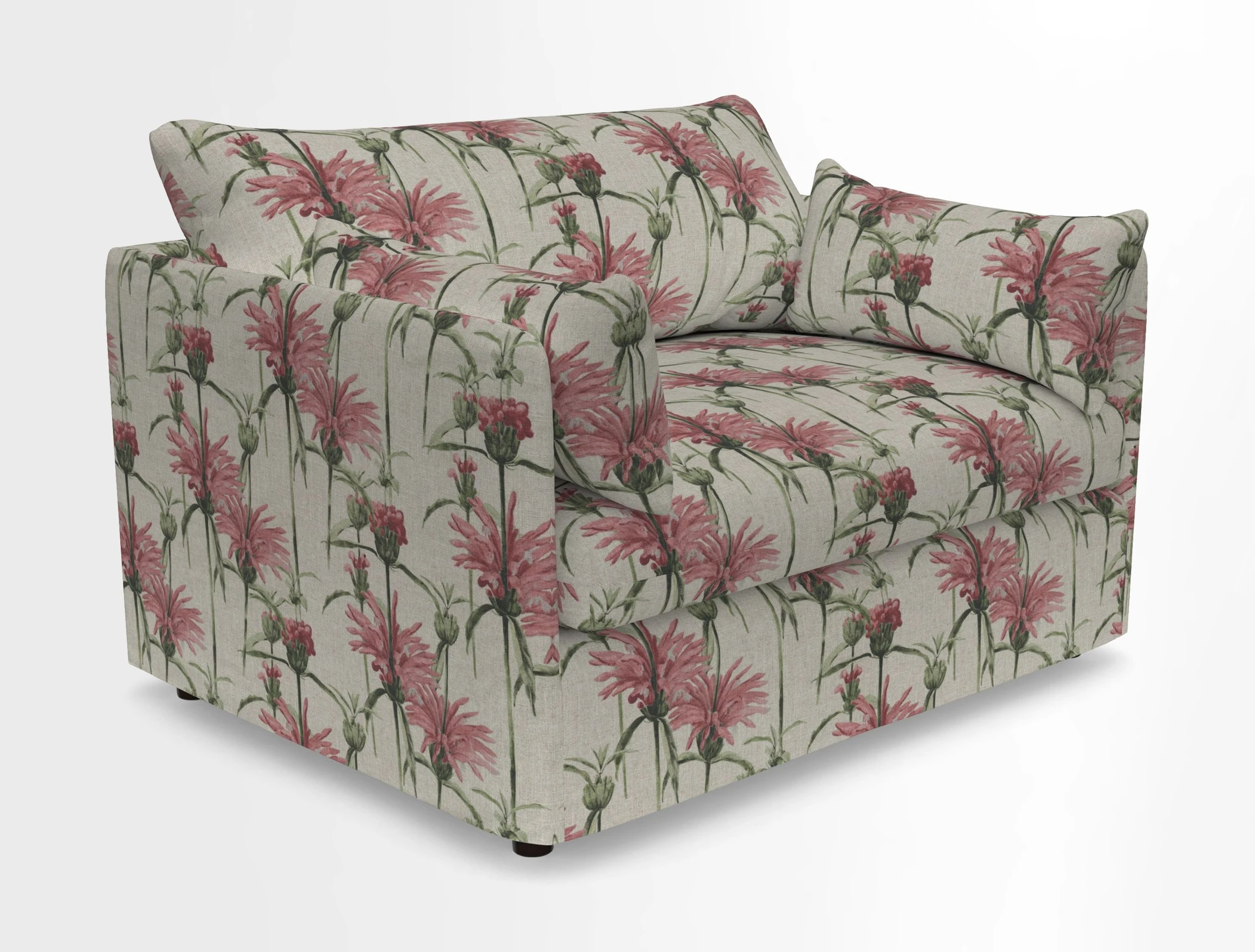 Madehurst Snuggler in Two Tone Plain Biscuit. Loose cover option available