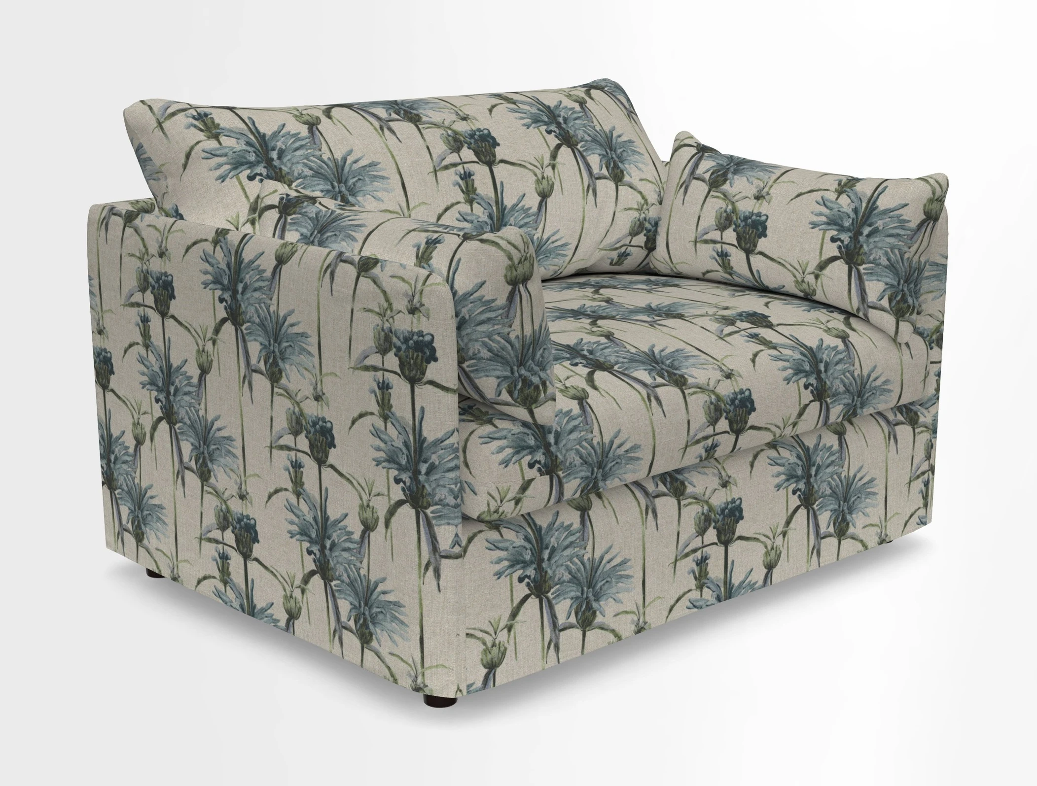 Madehurst Snuggler in Two Tone Plain Biscuit. Loose cover option available
