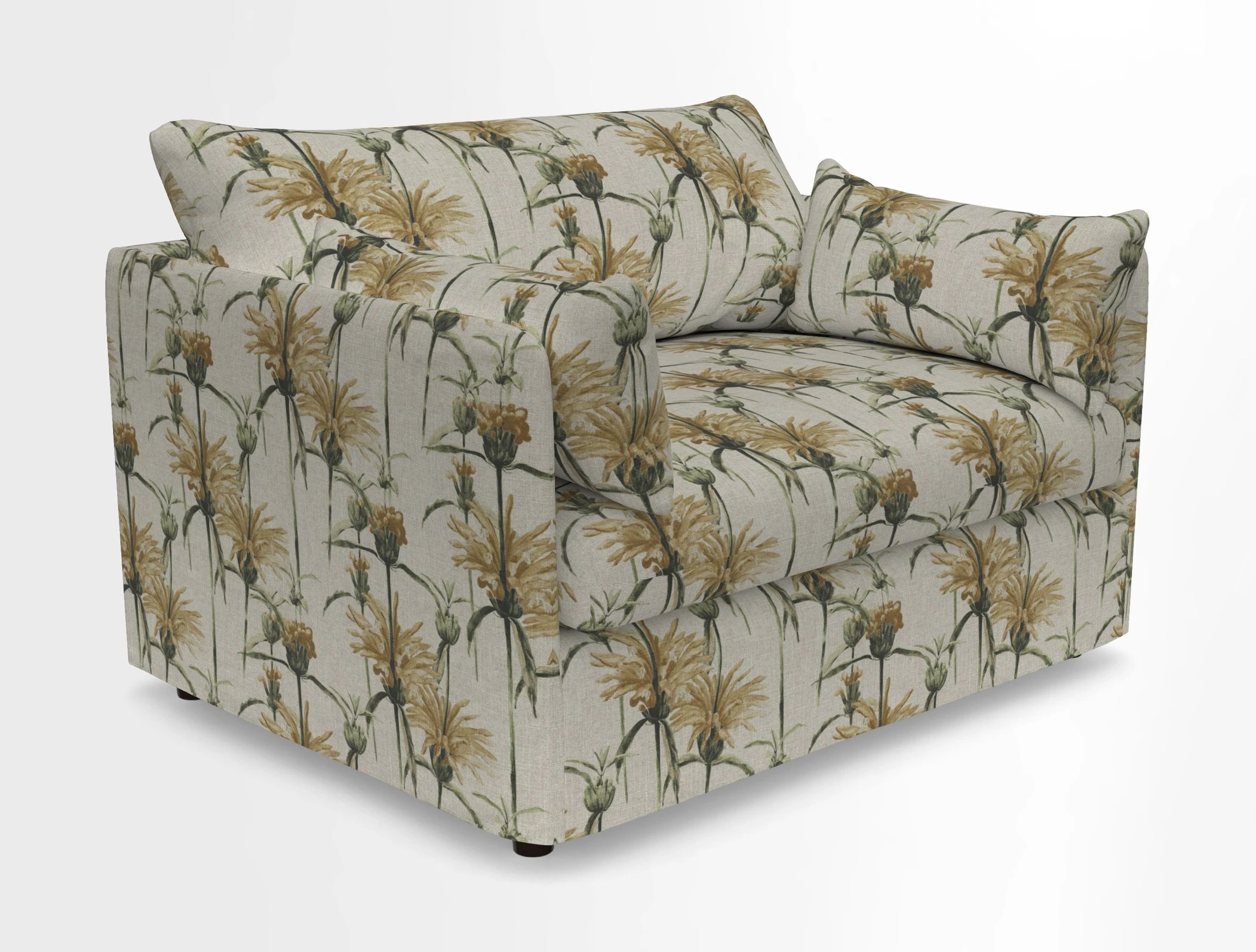 Madehurst Snuggler in Two Tone Plain Biscuit. Loose cover option available