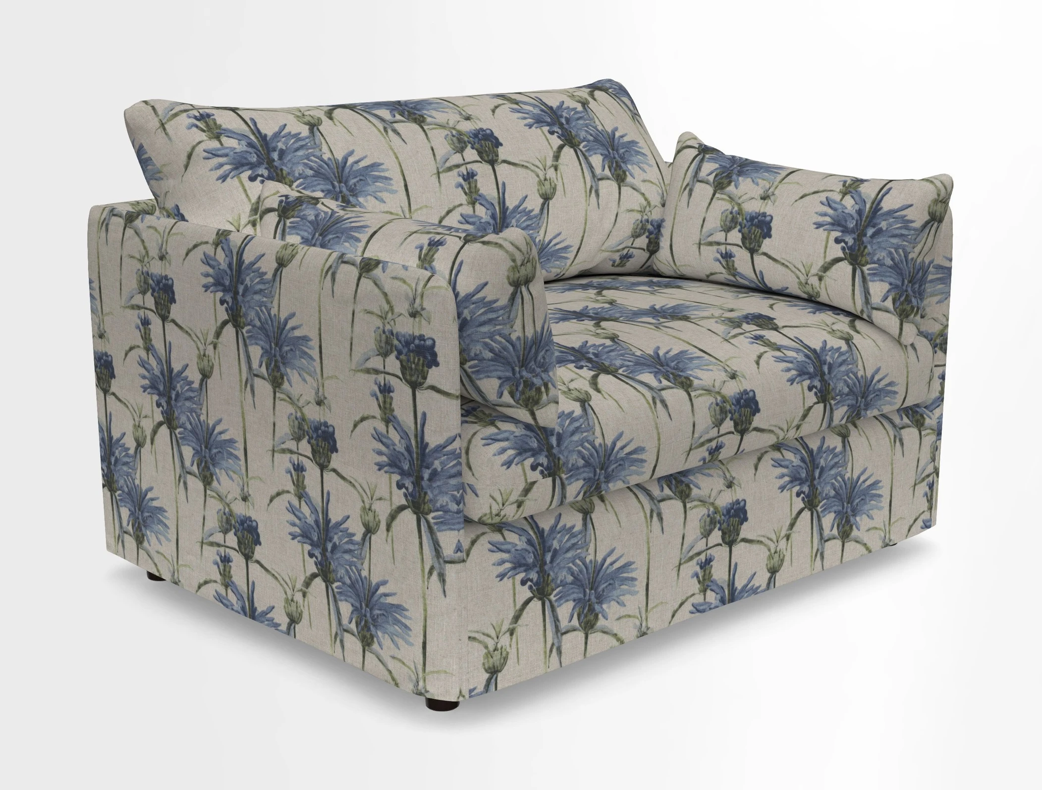 Madehurst Snuggler in Two Tone Plain Biscuit. Loose cover option available