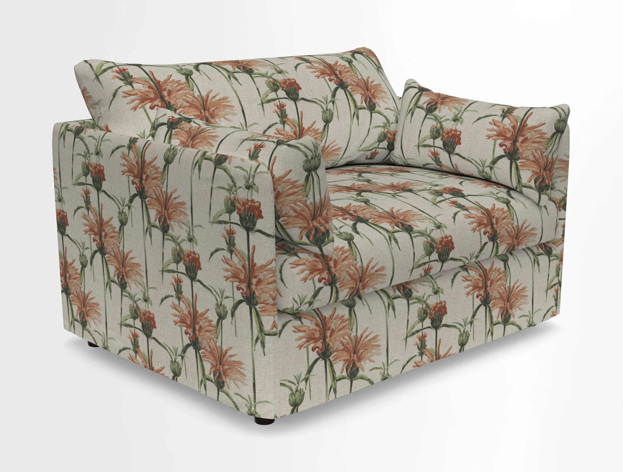 Madehurst Snuggler in Two Tone Plain Biscuit. Loose cover option available