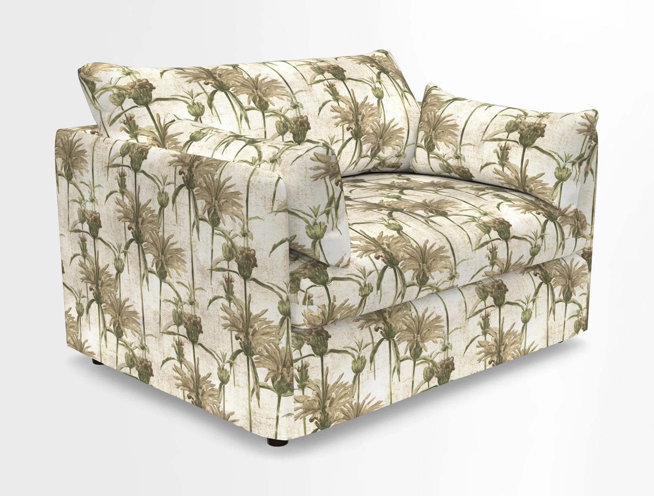Madehurst Snuggler in Two Tone Plain Biscuit. Loose cover option available