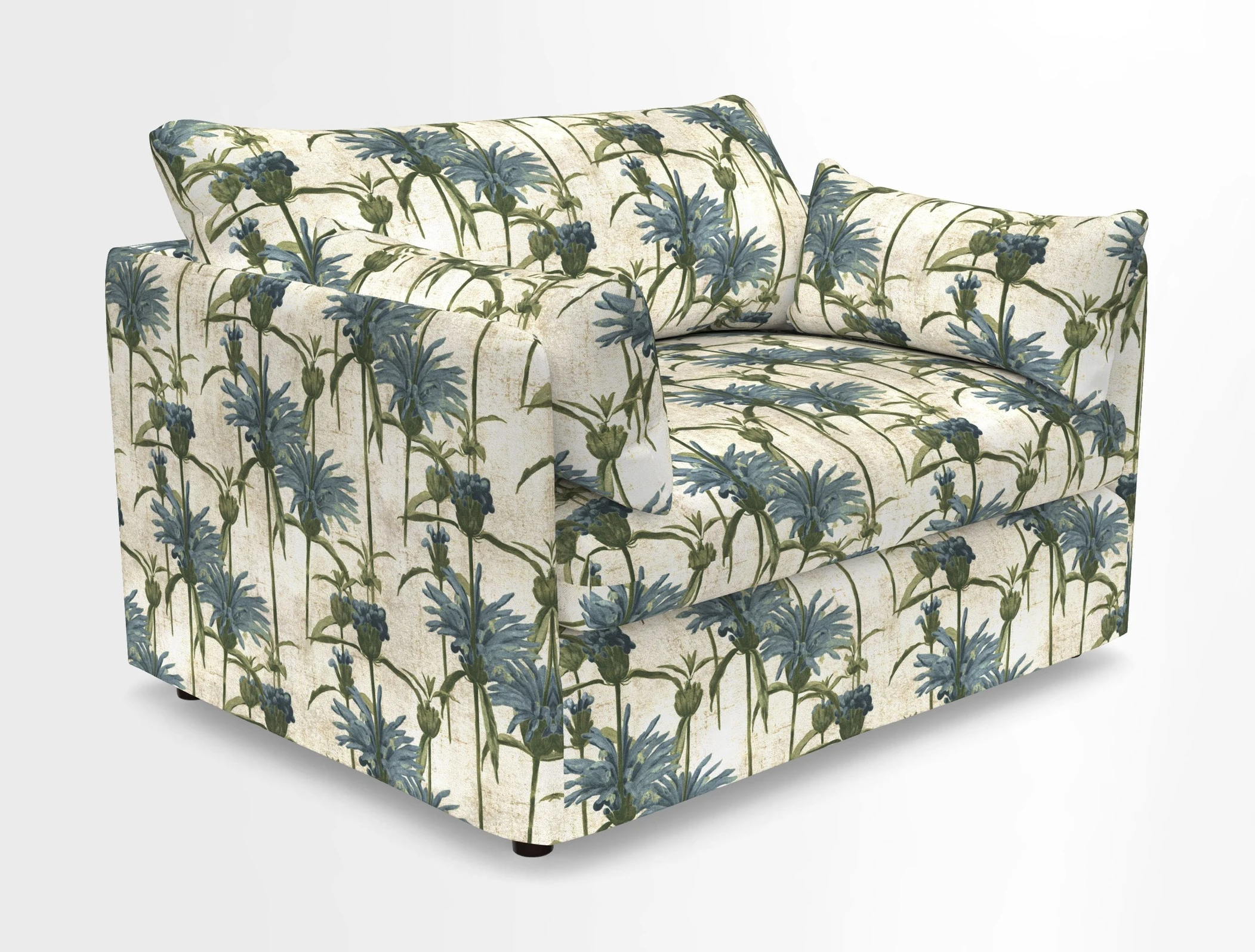 Madehurst Snuggler in Two Tone Plain Biscuit. Loose cover option available