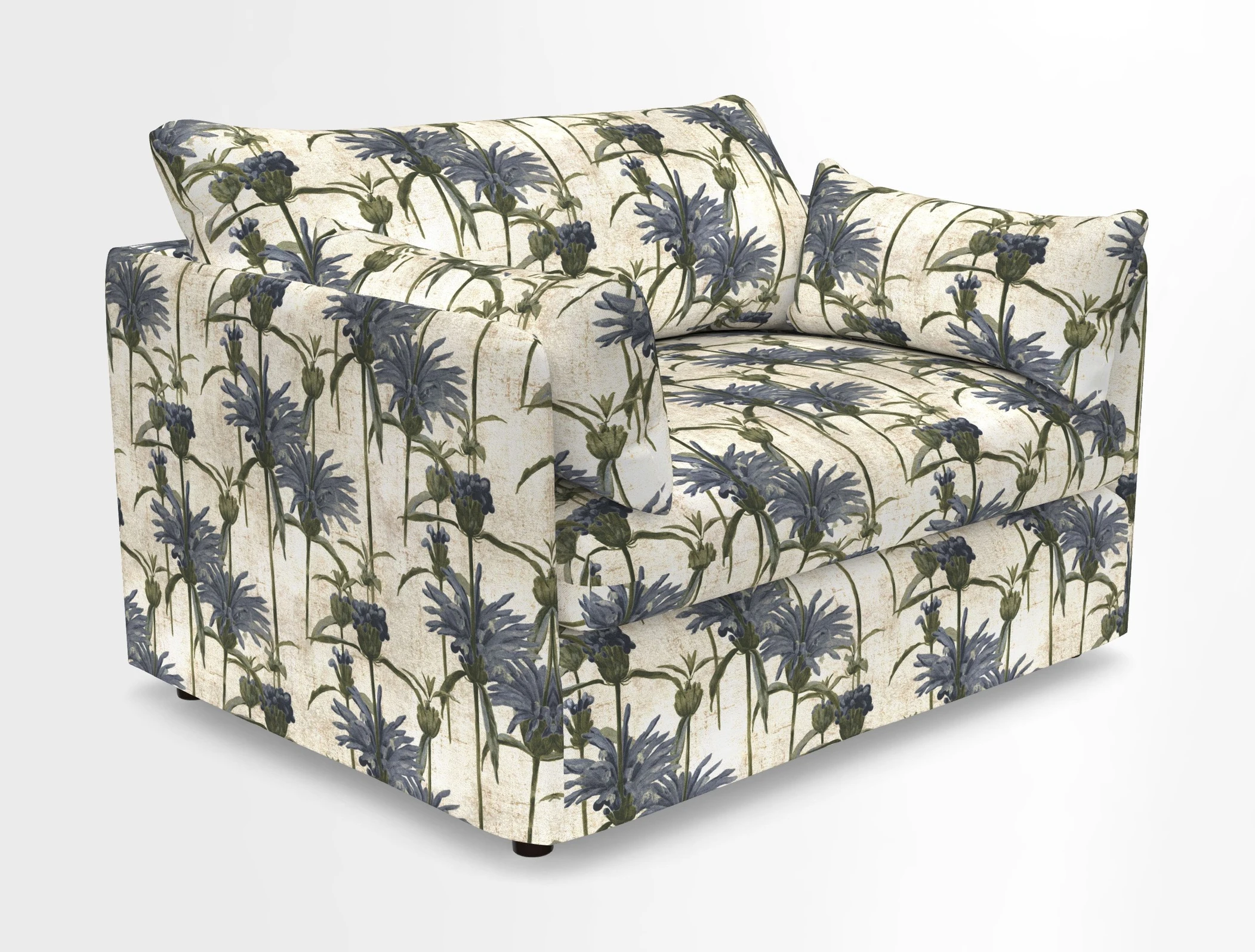 Madehurst Snuggler in Two Tone Plain Biscuit. Loose cover option available