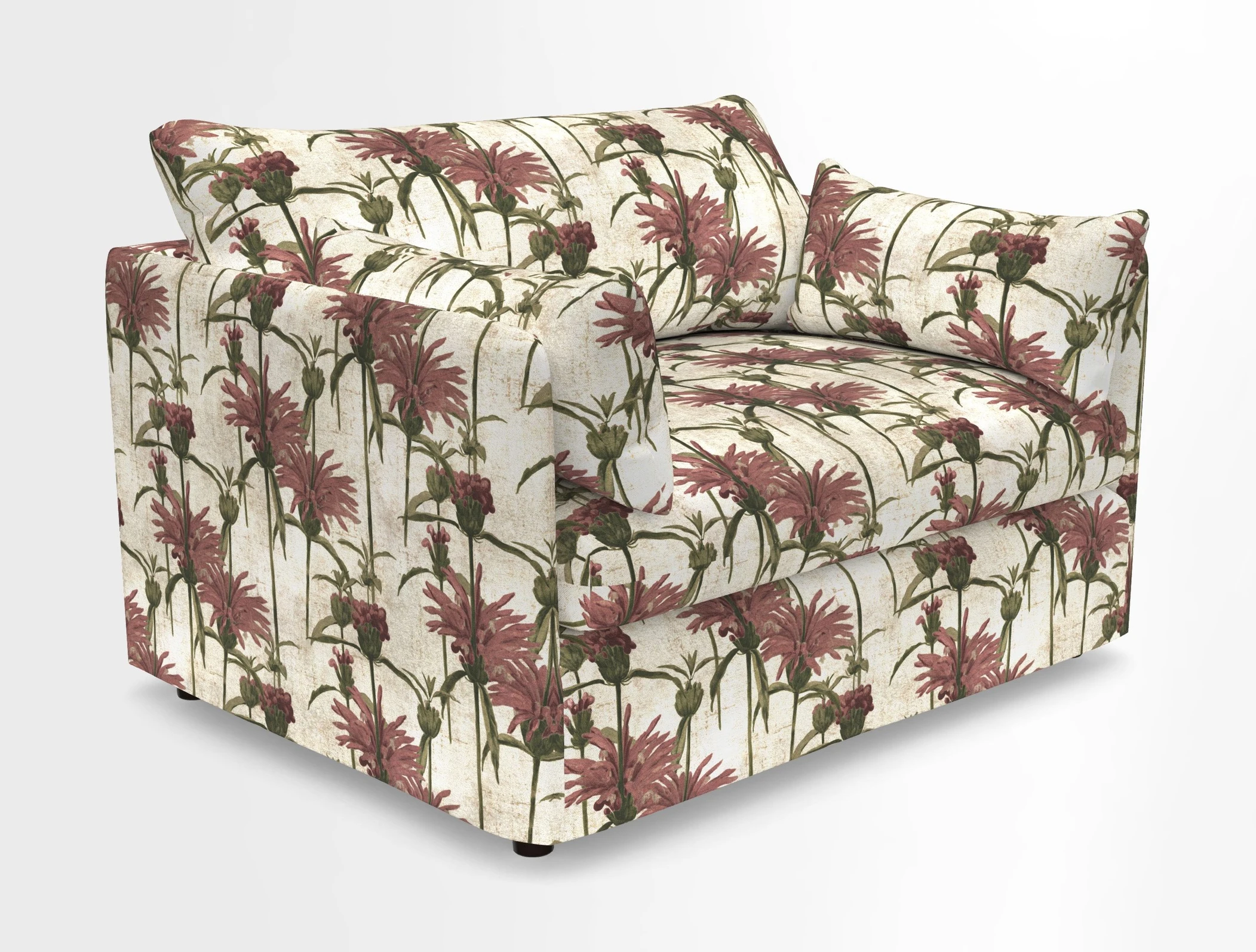 Madehurst Snuggler in Two Tone Plain Biscuit. Loose cover option available