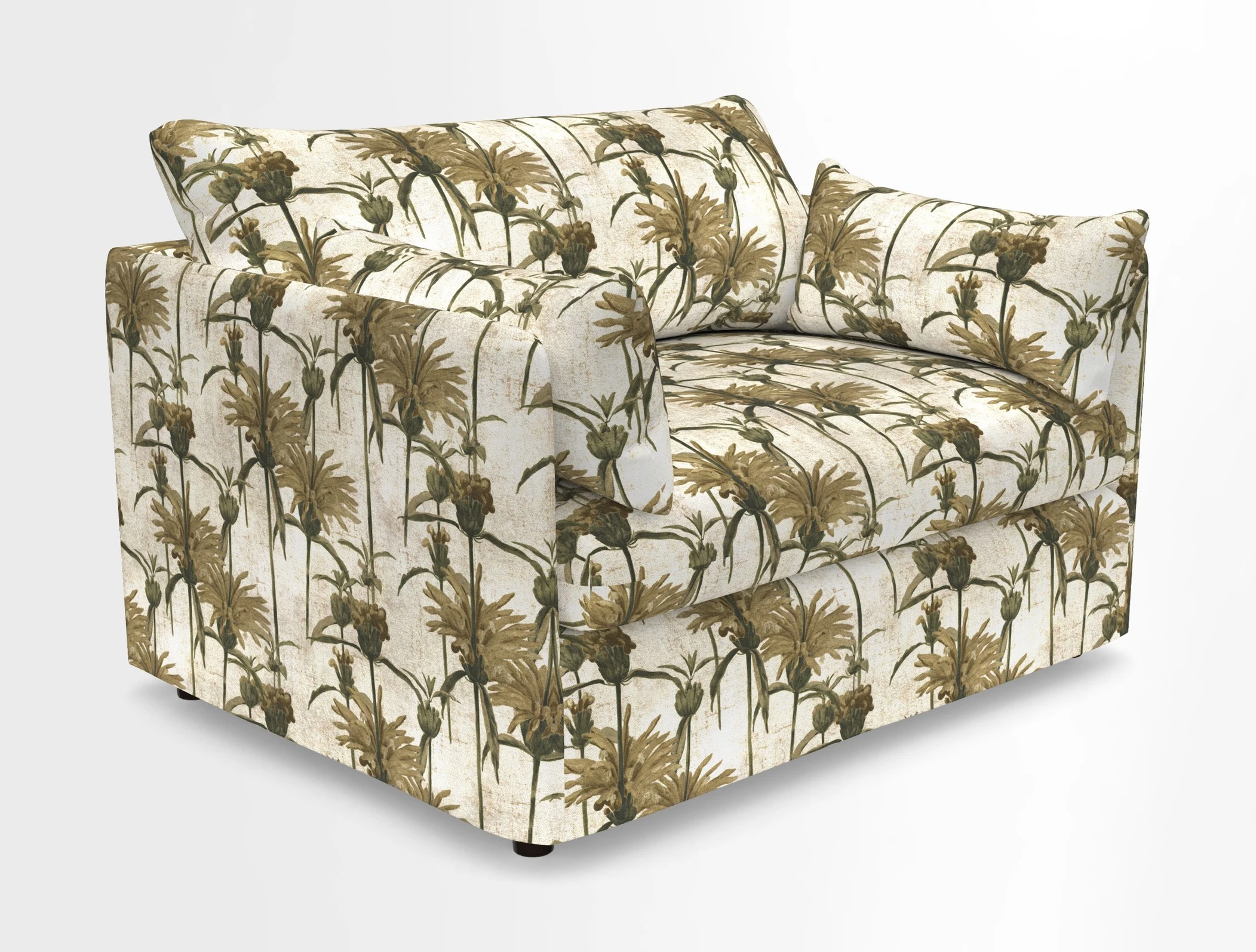 Madehurst Snuggler in Two Tone Plain Biscuit. Loose cover option available