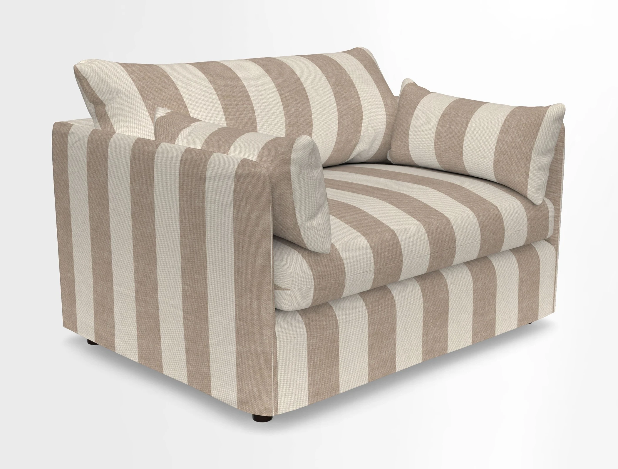 Madehurst Snuggler in Two Tone Plain Biscuit. Loose cover option available