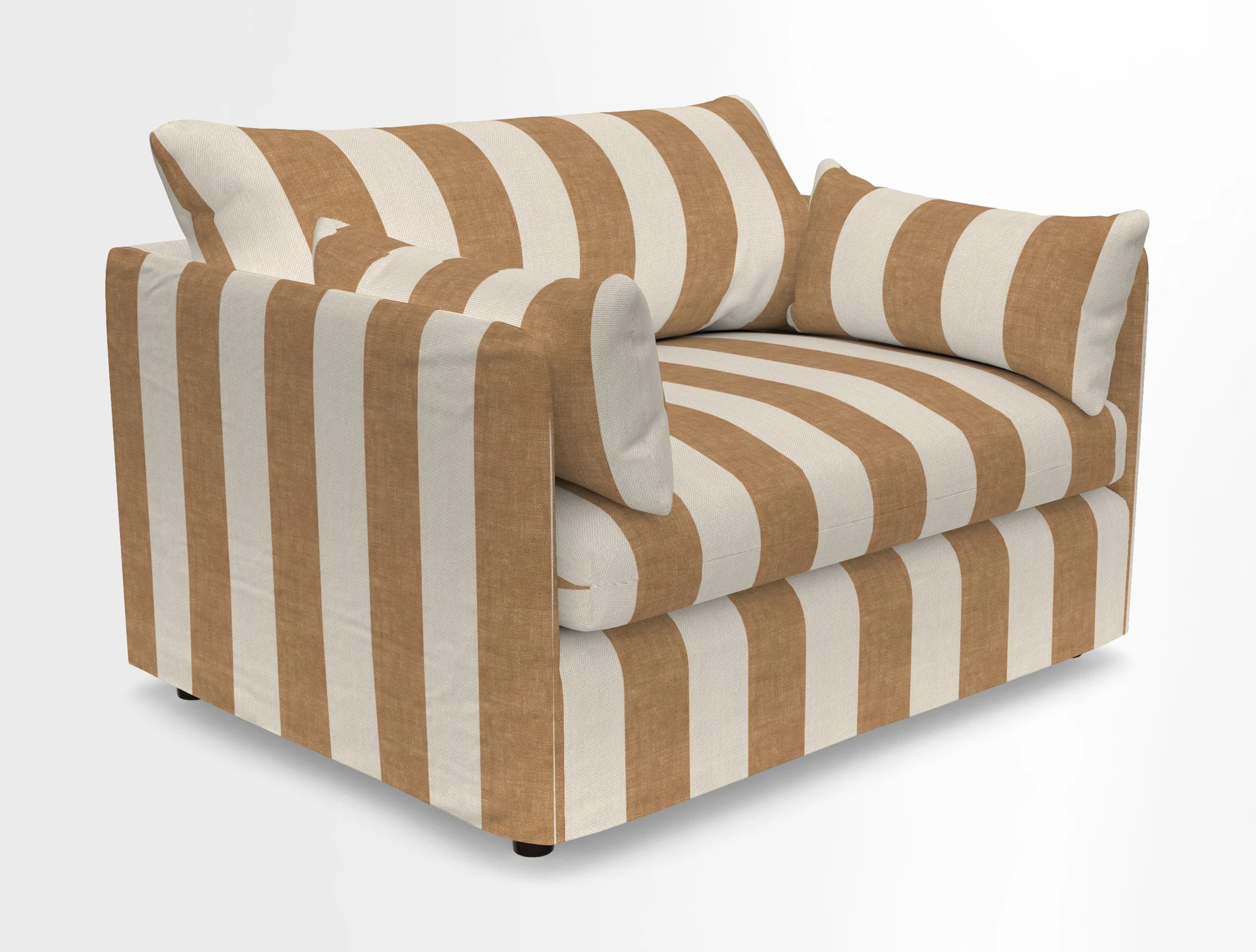 Madehurst Snuggler in Two Tone Plain Biscuit. Loose cover option available