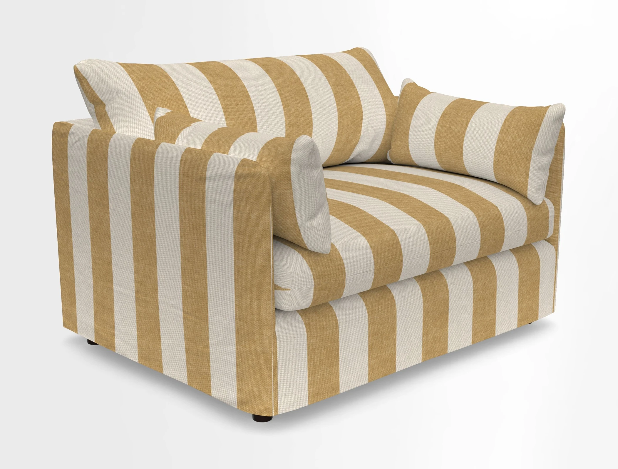 Madehurst Snuggler in Two Tone Plain Biscuit. Loose cover option available