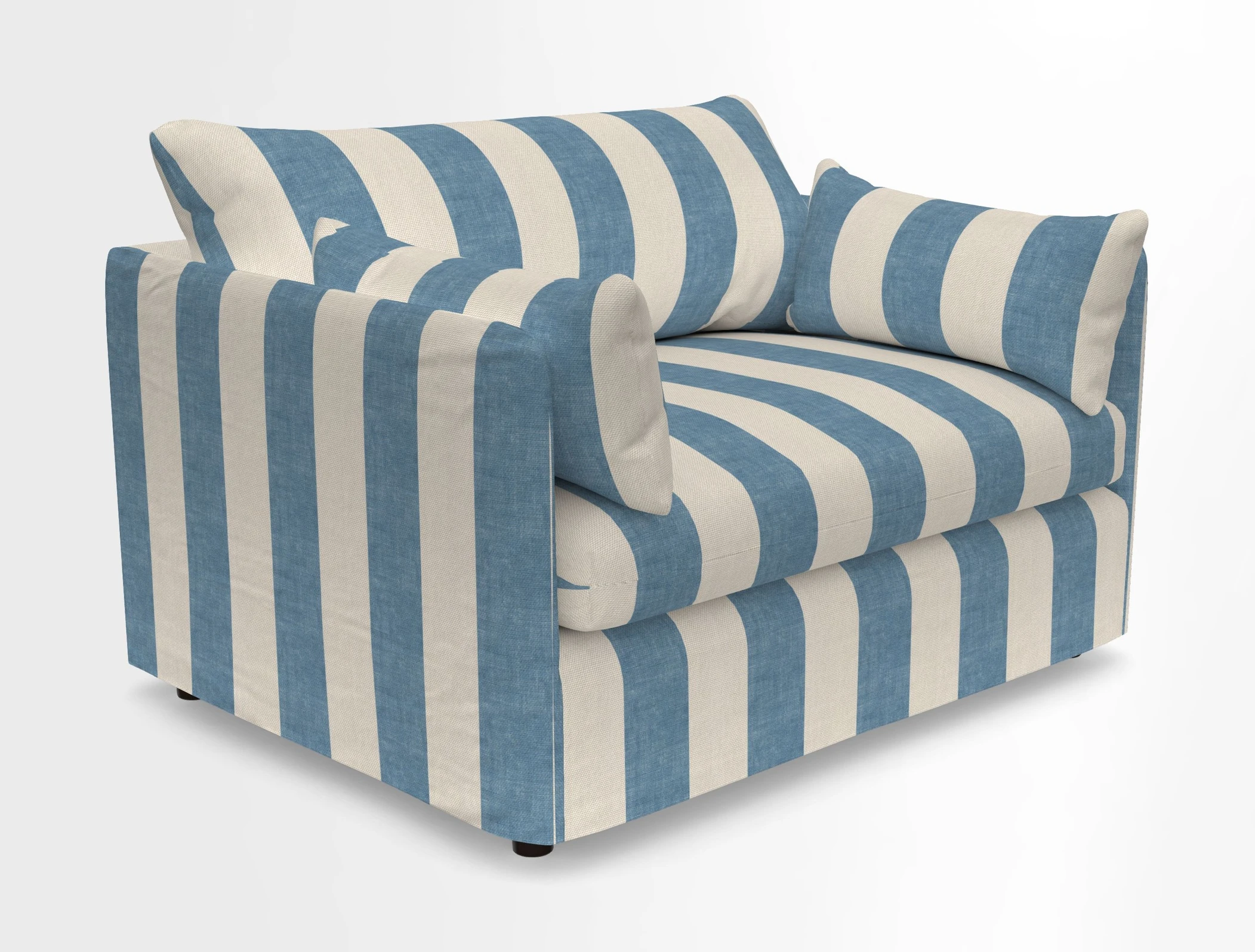 Madehurst Snuggler in Two Tone Plain Biscuit. Loose cover option available