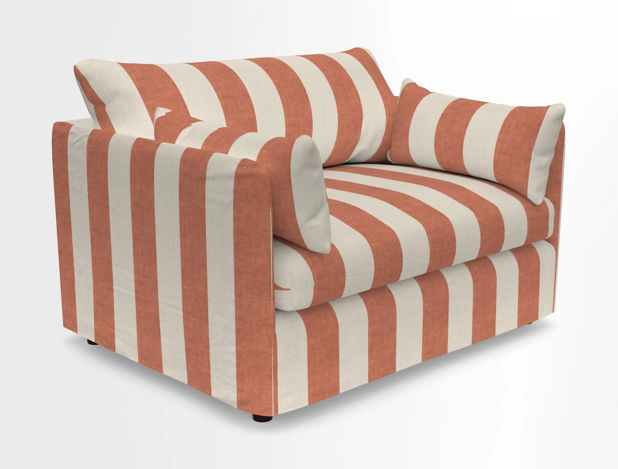 Madehurst Snuggler in Two Tone Plain Biscuit. Loose cover option available