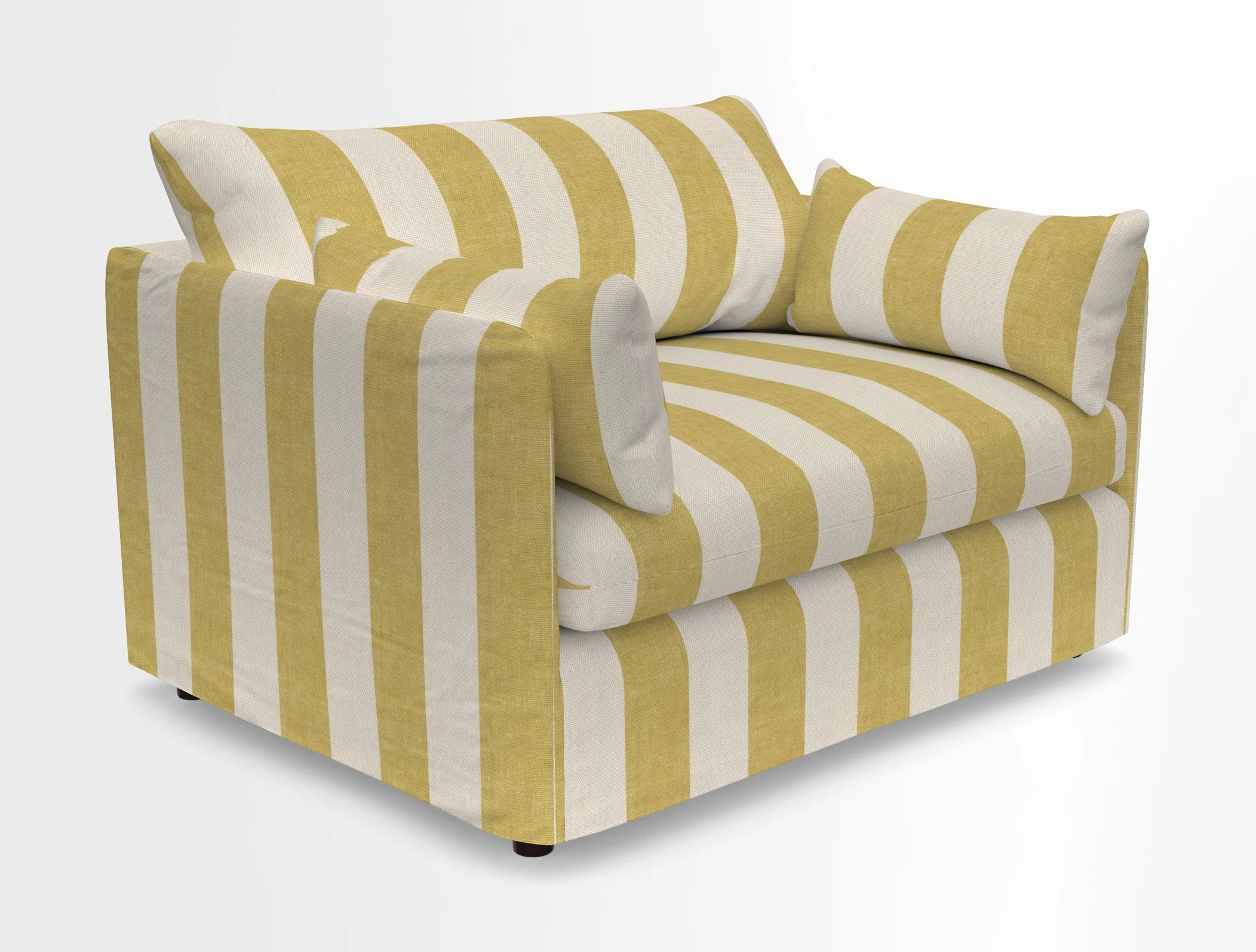 Madehurst Snuggler in Two Tone Plain Biscuit. Loose cover option available