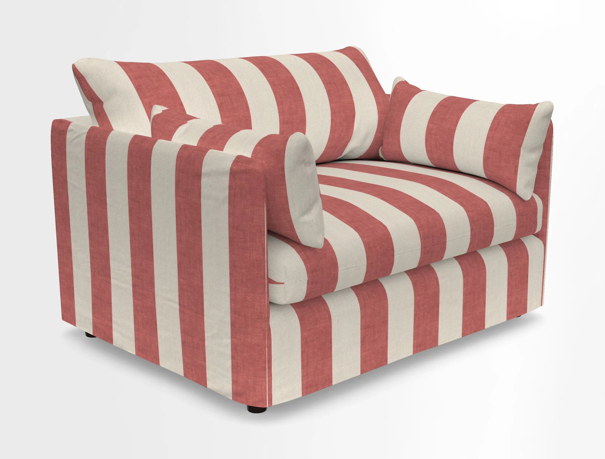 Madehurst Snuggler in Two Tone Plain Biscuit. Loose cover option available