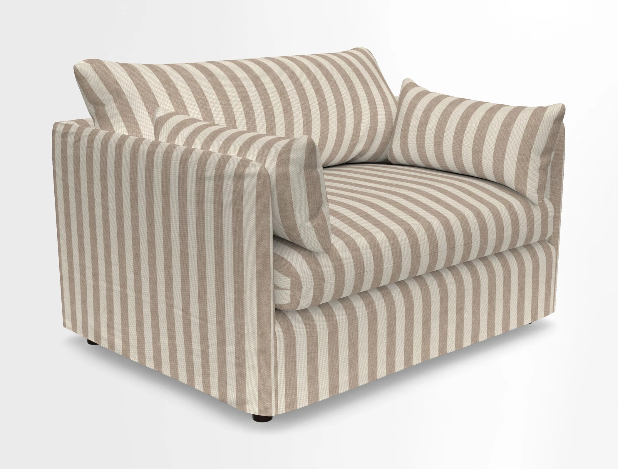 Madehurst Snuggler in Two Tone Plain Biscuit. Loose cover option available
