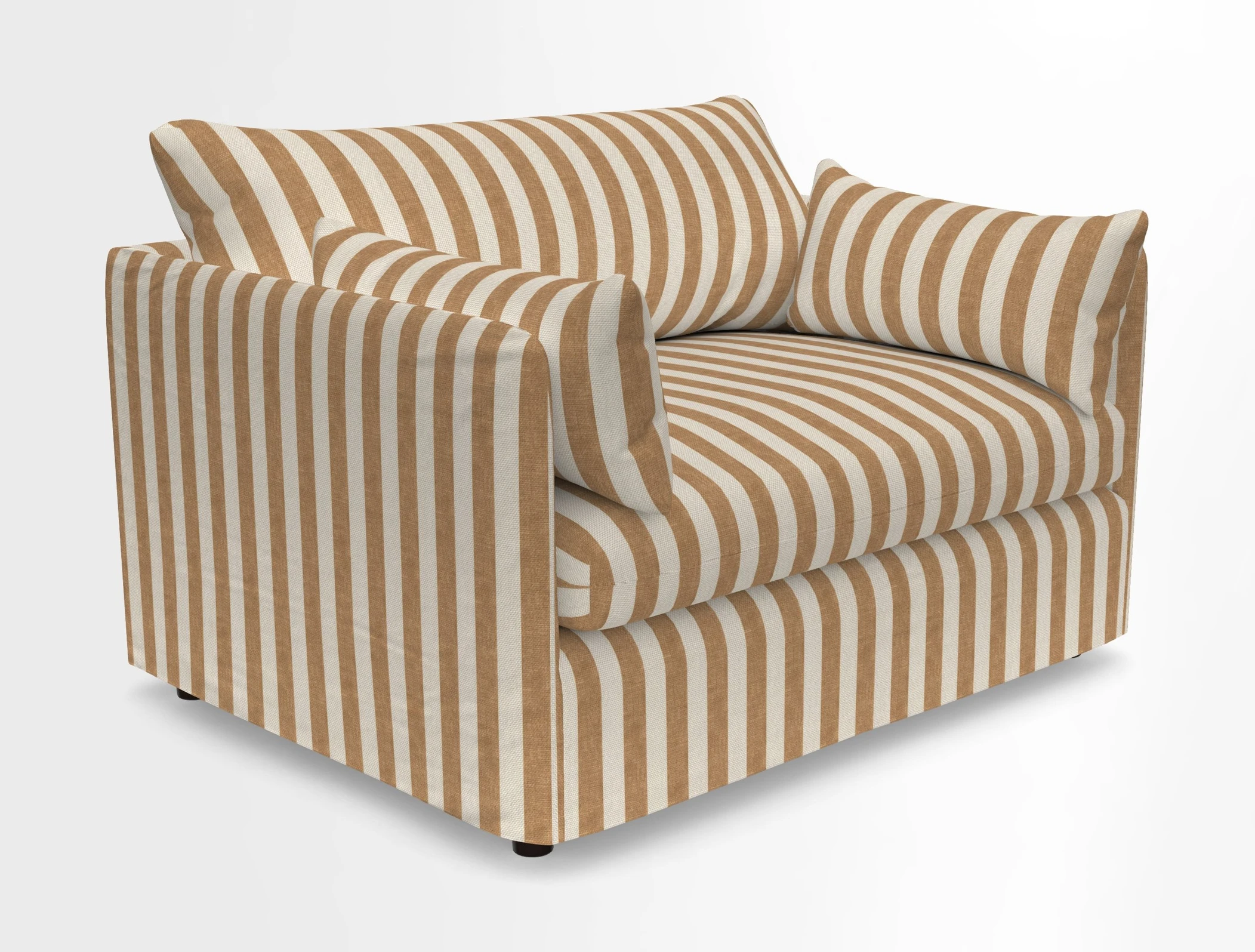 Madehurst Snuggler in Two Tone Plain Biscuit. Loose cover option available
