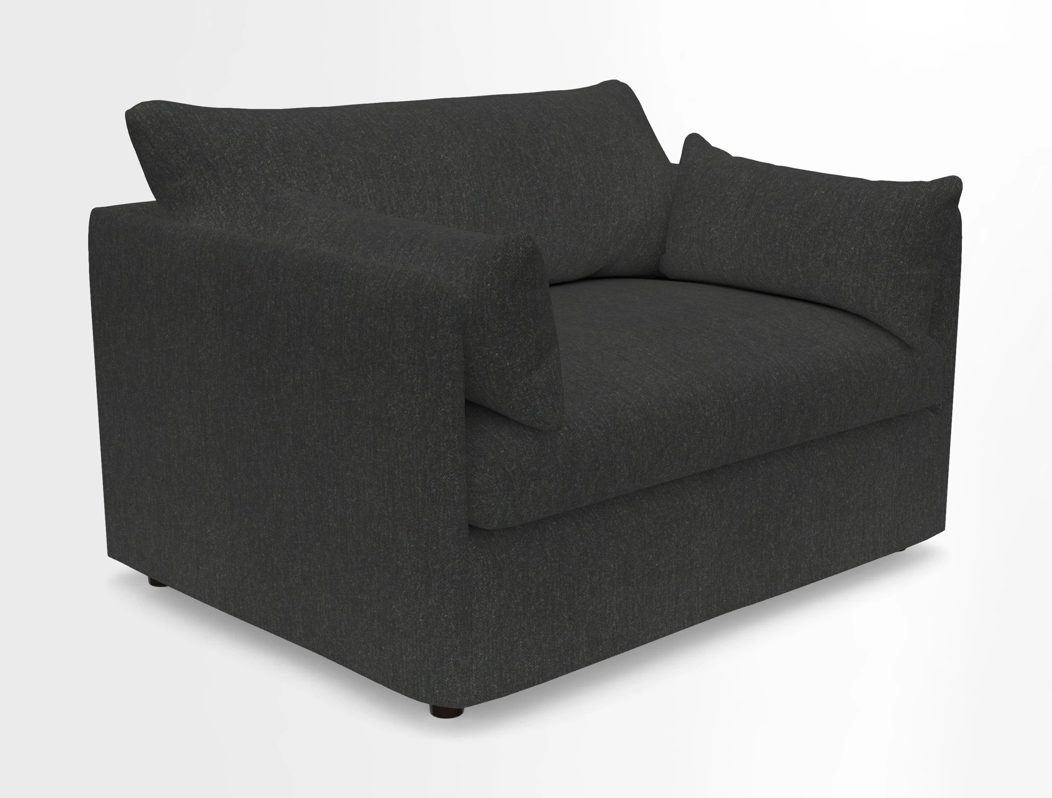 Madehurst Snuggler in Two Tone Plain Biscuit. Loose cover option available
