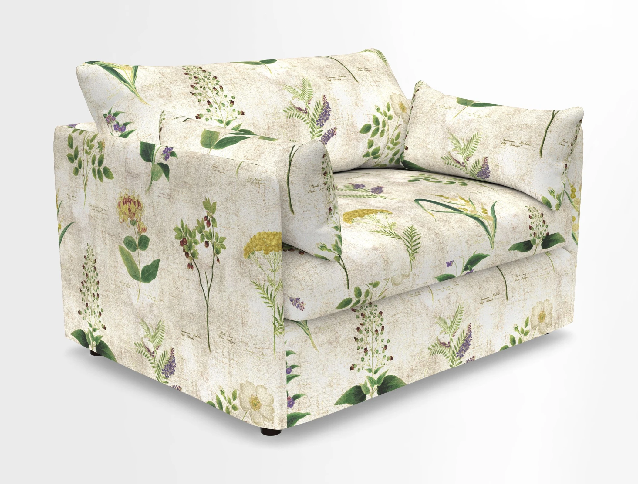Madehurst Snuggler in Two Tone Plain Biscuit. Loose cover option available