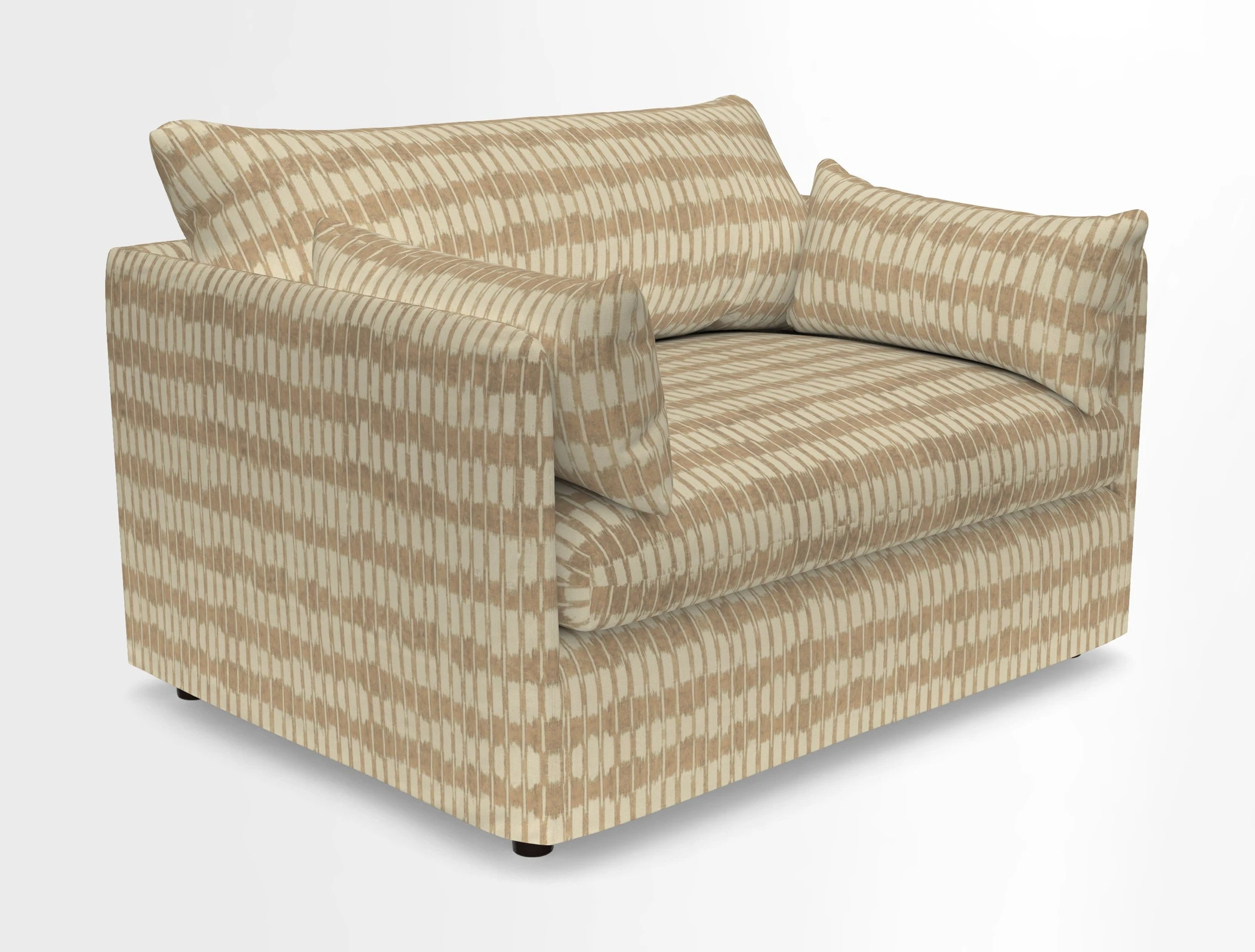 Madehurst Snuggler in Two Tone Plain Biscuit. Loose cover option available