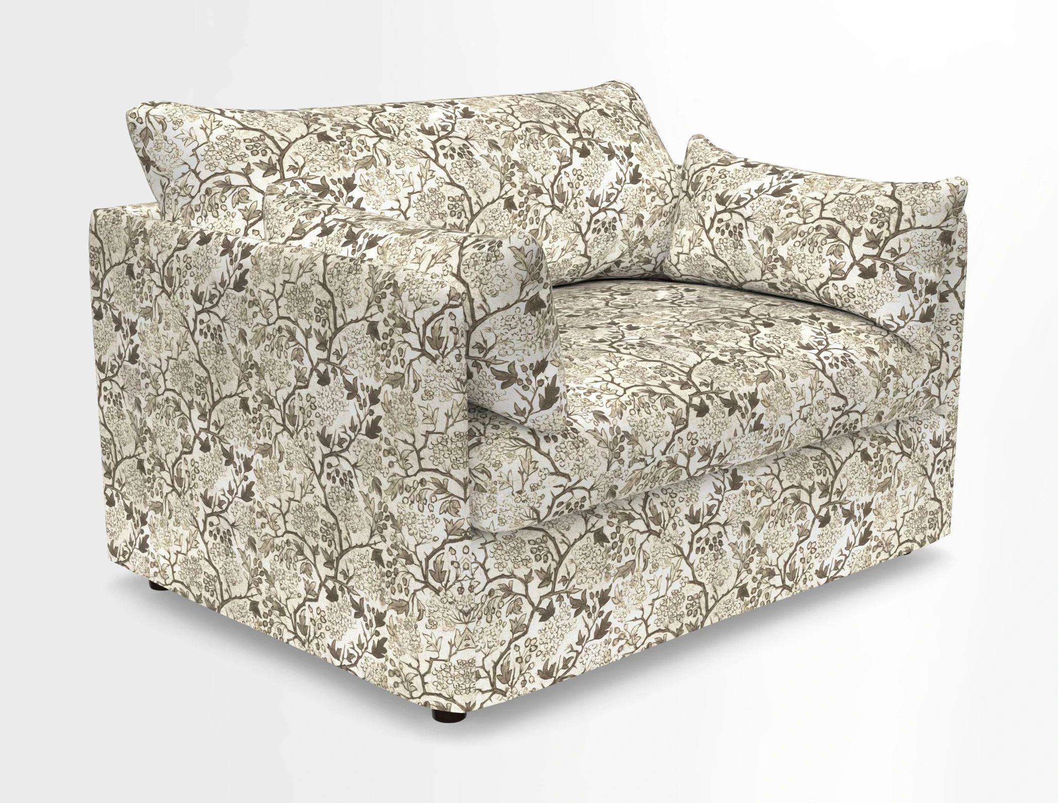 Madehurst Snuggler in Two Tone Plain Biscuit. Loose cover option available